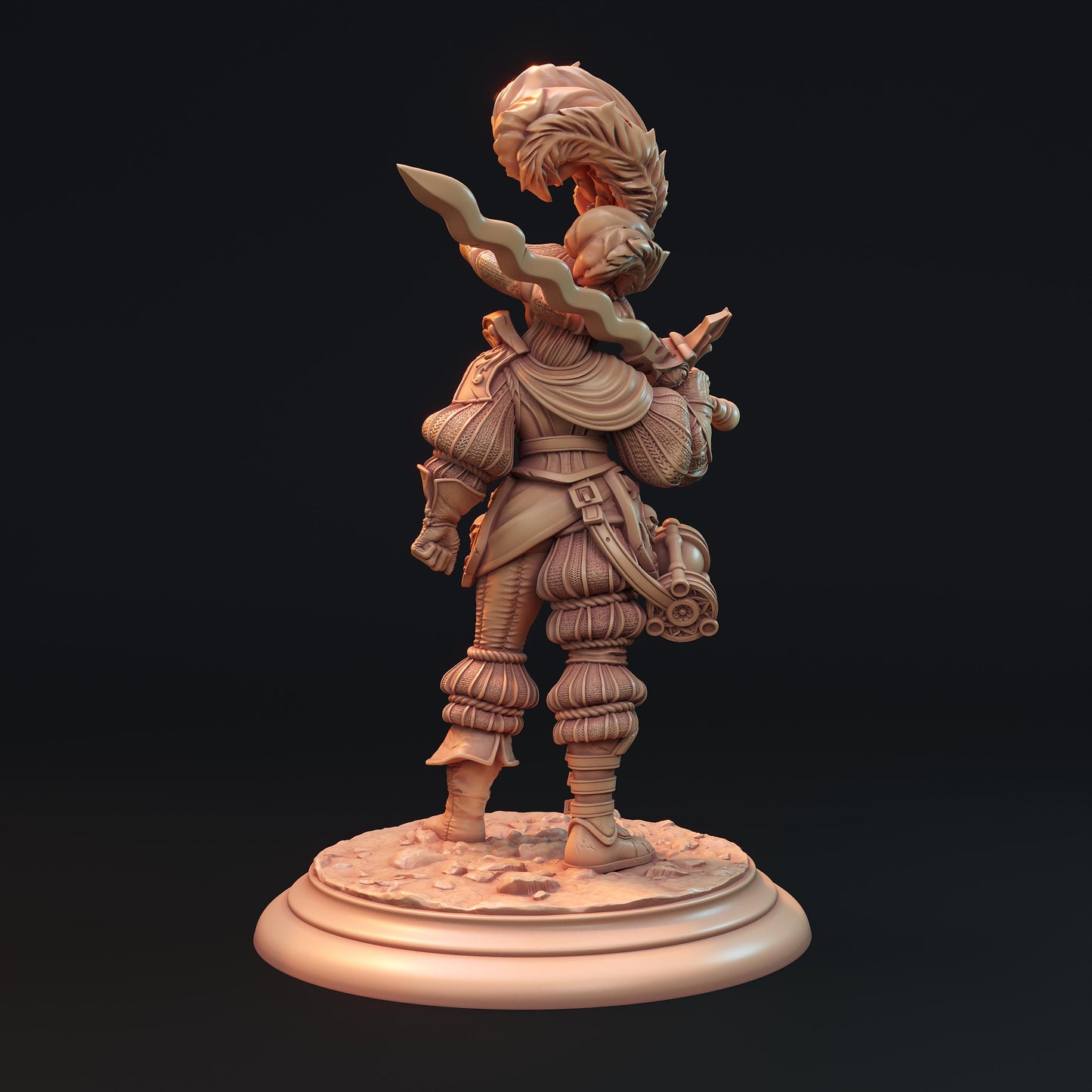 Flamarix Zetta Miniature - 28mm / 32mm / 36mm / 75mm - HardWitch Games - Resin Printed Figure for D&D, TTRPGs, and Board Games