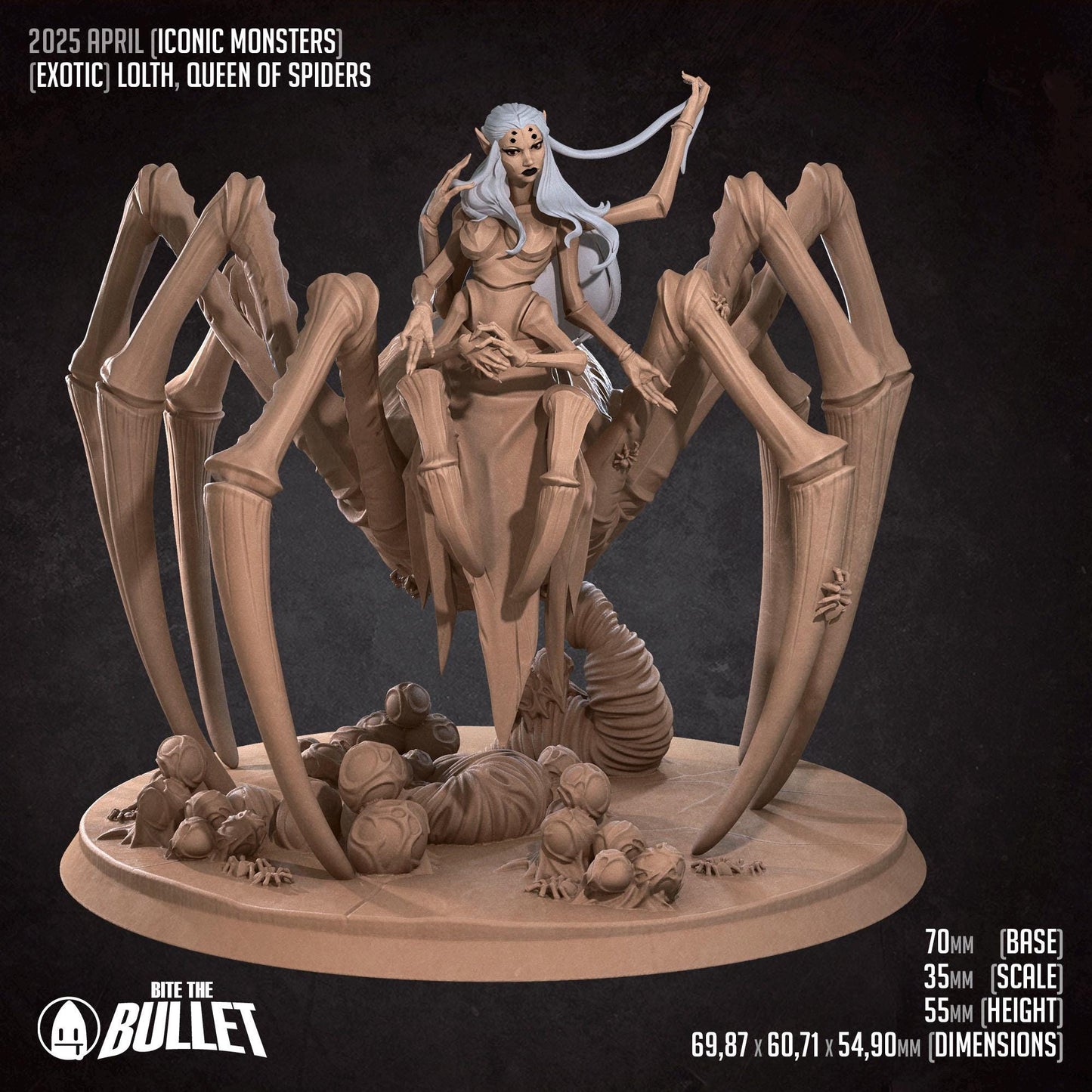 Lolth Miniature (Standard & Exotic Variations) - Bite the Bullet - 28mm / 32mm / 36mm