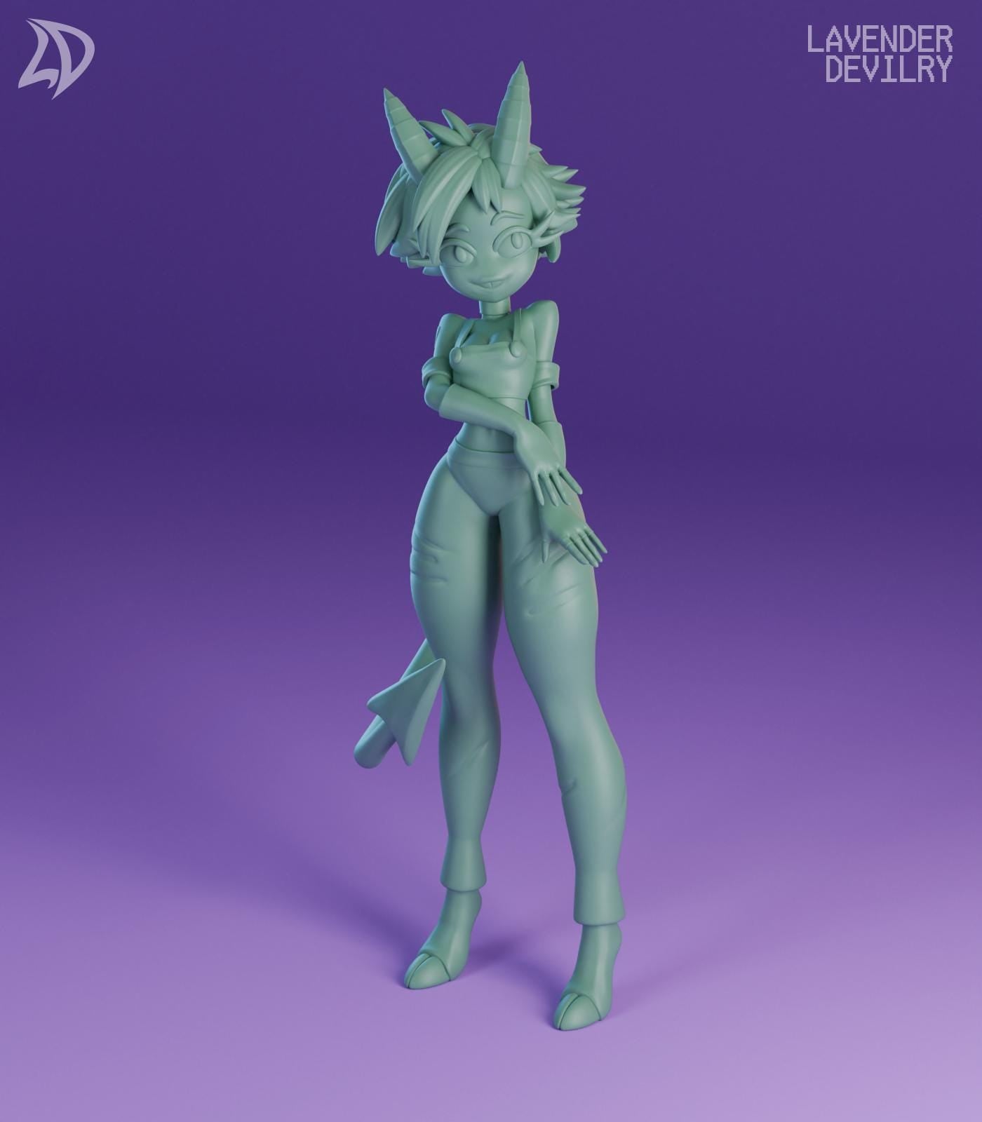 Mildred Knolastname Miniature - 28mm / 32mm / 36mm / 75mm - Lavender Devilry - Resin Printed Figure for D&D, TTRPGs and Board Games