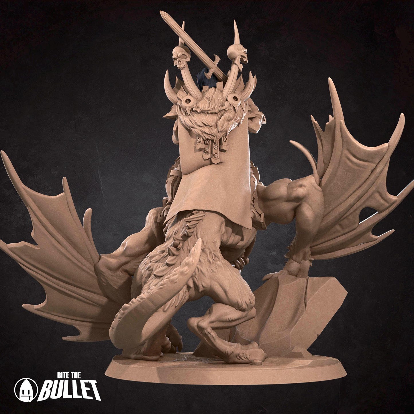 Vampire Commander Miniature - 28mm / 32mm / 36mm - Bite the Bullet - Resin Printed Figure for D&D, TTRPGs, and Board Games