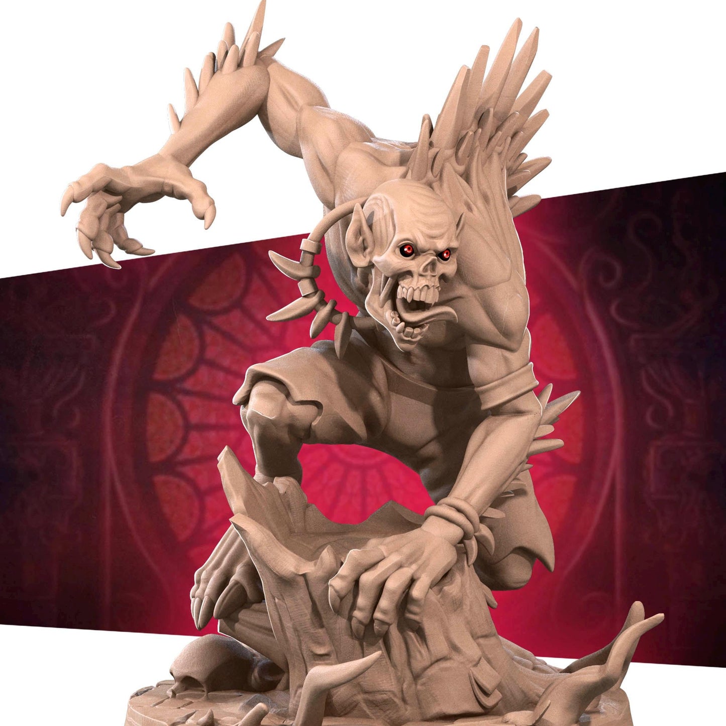 Vampire Ghoul Miniature - 28mm / 32mm / 36mm - Bite the Bullet - Resin Printed Figure for D&D, TTRPGs, and Board Games