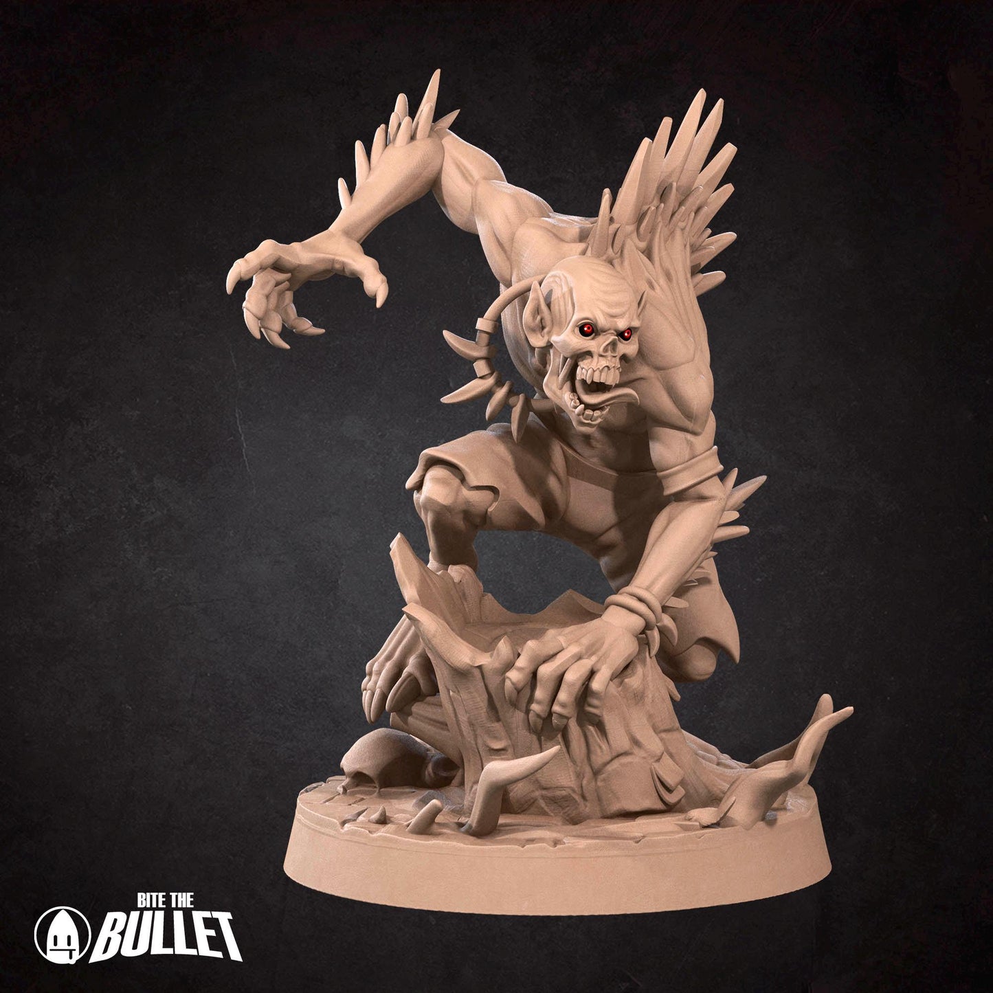 Vampire Ghoul Miniature - 28mm / 32mm / 36mm - Bite the Bullet - Resin Printed Figure for D&D, TTRPGs, and Board Games