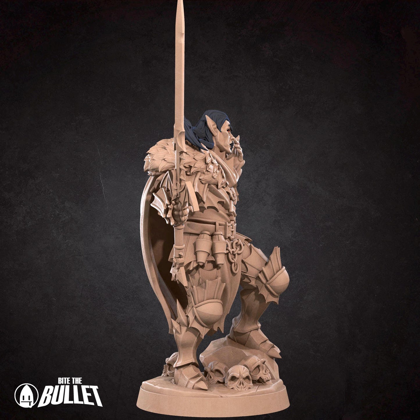 Vampire Warrior Miniature - 28mm / 32mm / 36mm - Bite the Bullet - Resin Printed Figure for D&D, TTRPGs, and Board Games