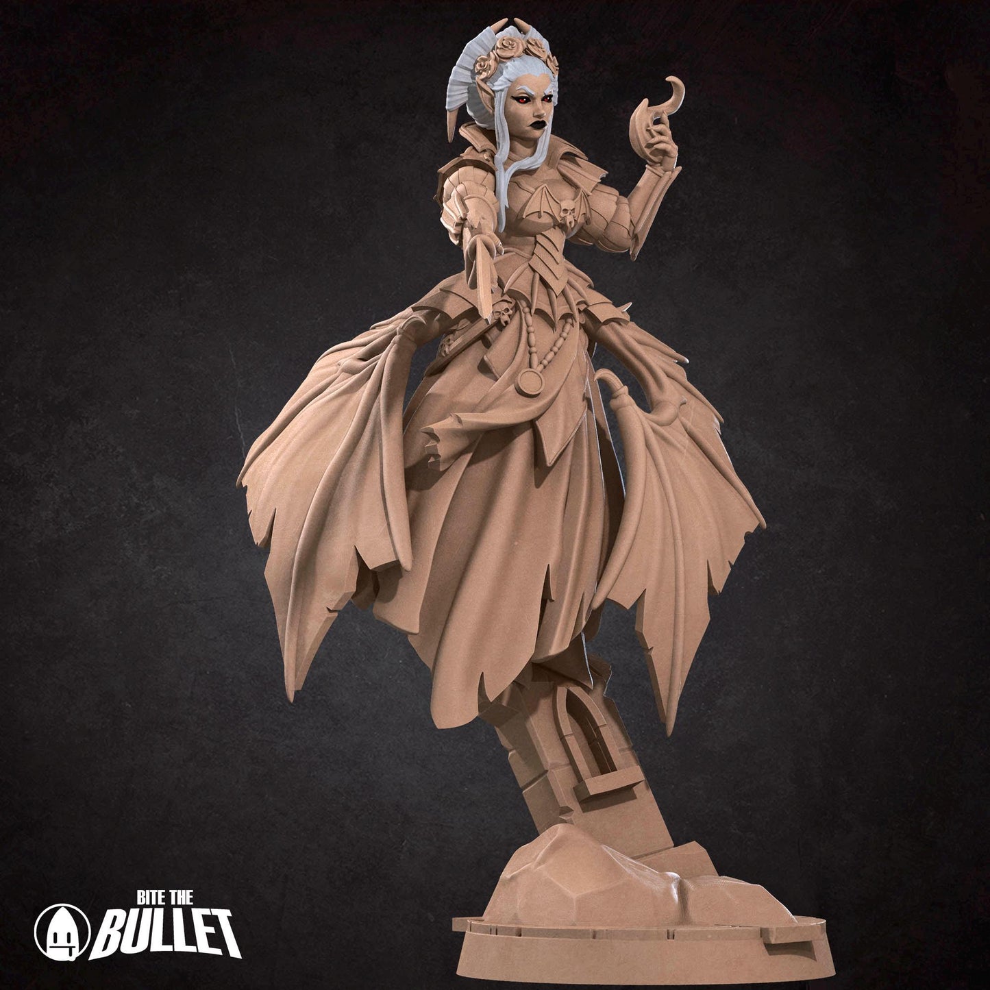 Vampire Witch Miniature - 28mm / 32mm / 36mm - Bite the Bullet - Resin Printed Figure for D&D, TTRPGs, and Board Games