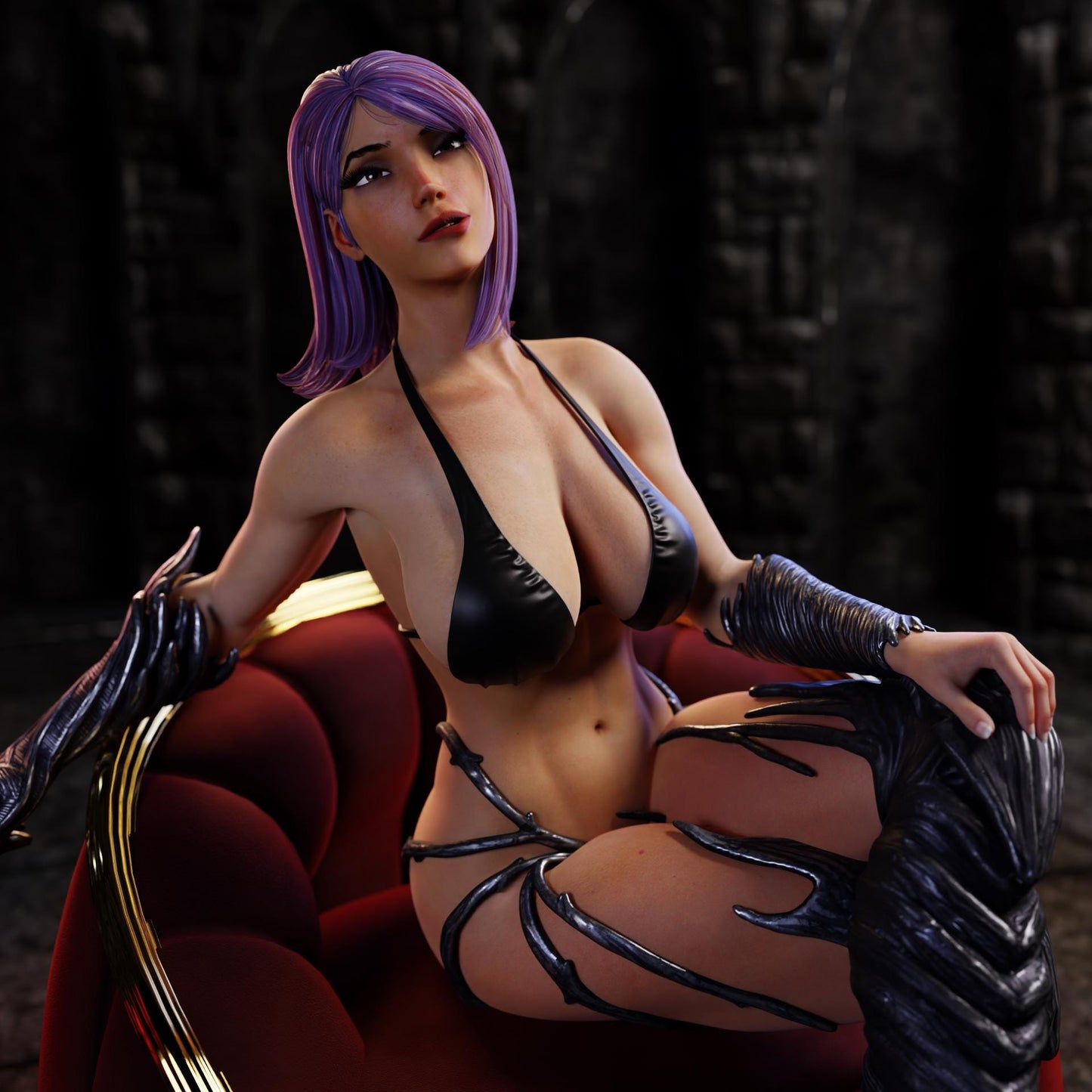 Witch of Desire Lira Miniature - 28mm / 32mm / 36mm / 75mm - Standard & NSFW Variations - QB Works