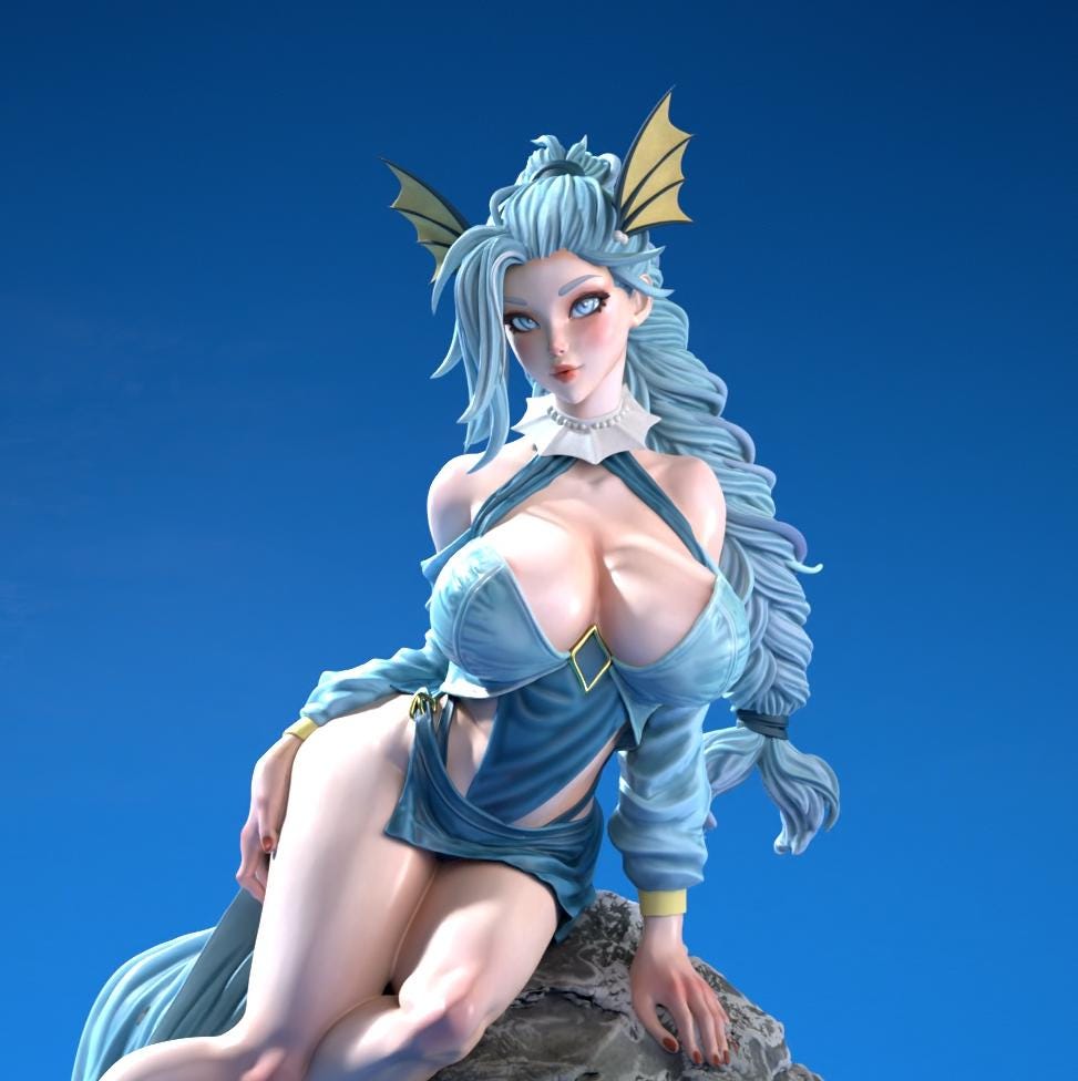 Waifumon Vapiry Figure - 160mm - Standard and NSFW Variations - Resin Printed - Siryll Art