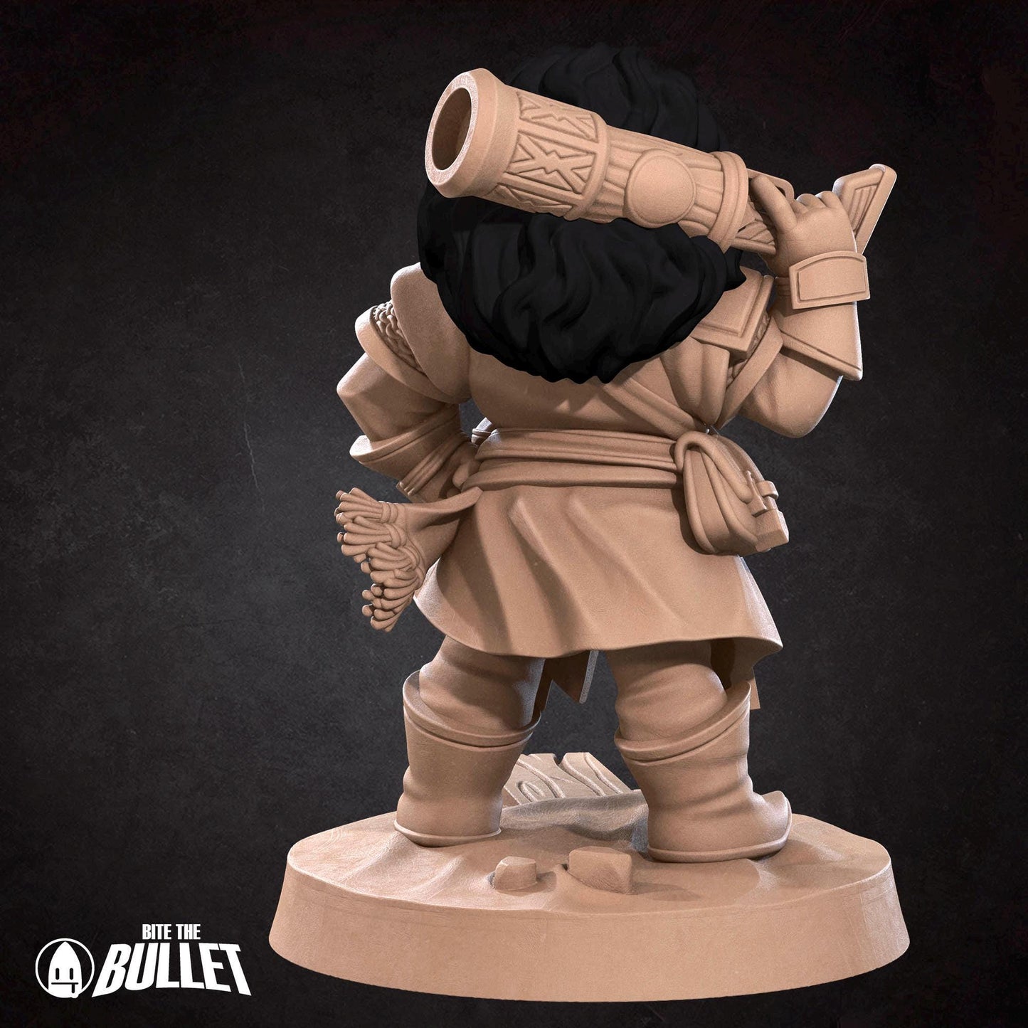 Dwarf Gunslinger Miniature - 28mm / 32mm / 36mm - Bite the Bullet - Resin Printed Figure for D&D, TTRPGs, and Board Games