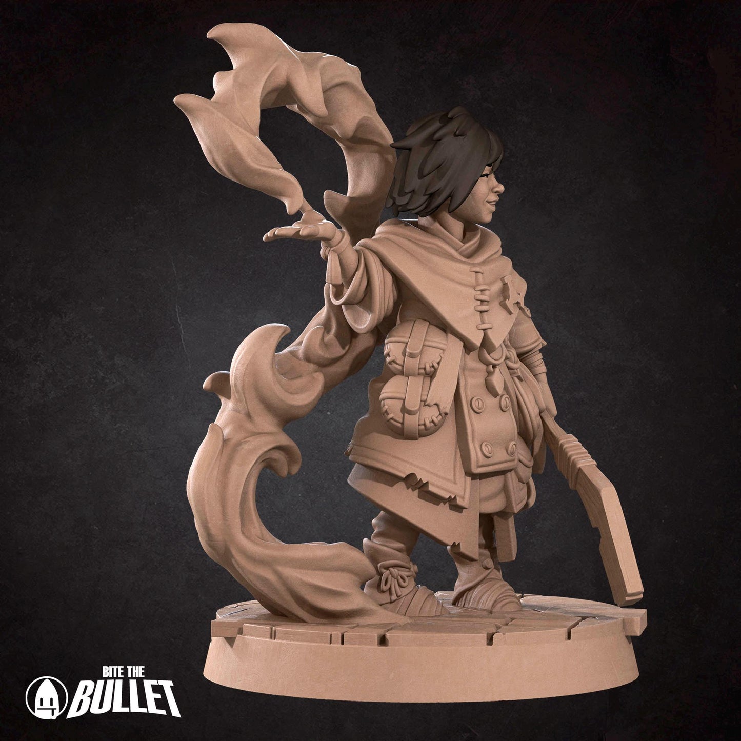 Human Kineticist Miniature - 28mm / 32mm / 36mm - Bite the Bullet - Resin Printed Figure for D&D, TTRPGs, and Board Games