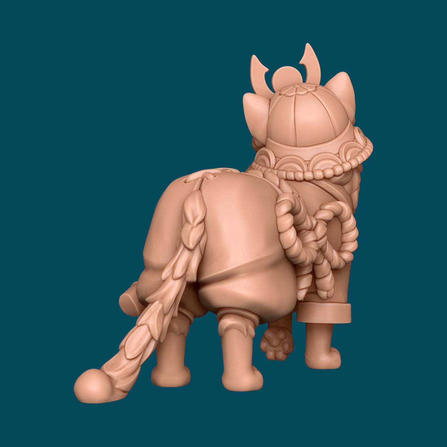 Kotatsu, Samurai Cat Miniature - 28mm / 32mm / 36mm - Awkward Penguin’s Minis