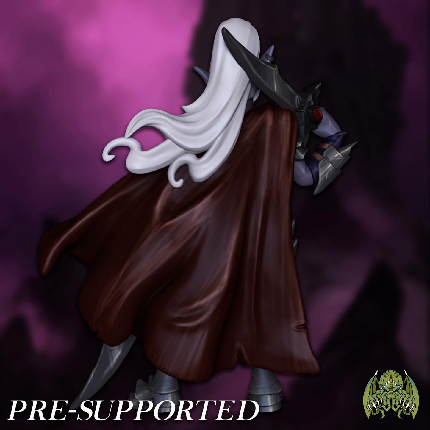 Drizara, Dark Elf Warrior Miniature - 28mm / 32mm / 36mm / Bust - Miniatures of Madness