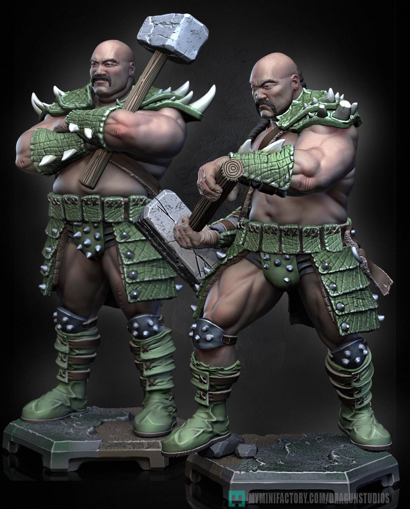 Bad Brothers Miniatures - 55mm Height / 90mm Height - DraGun Studios