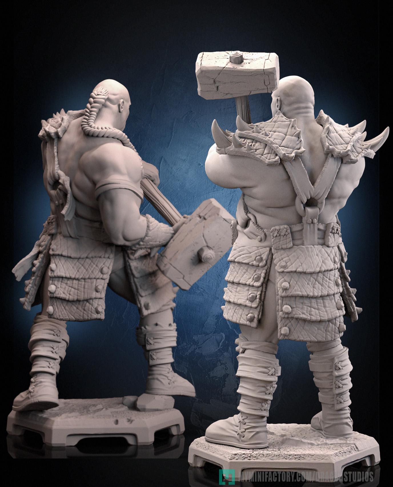 Bad Brothers Miniatures - 55mm Height / 90mm Height - DraGun Studios