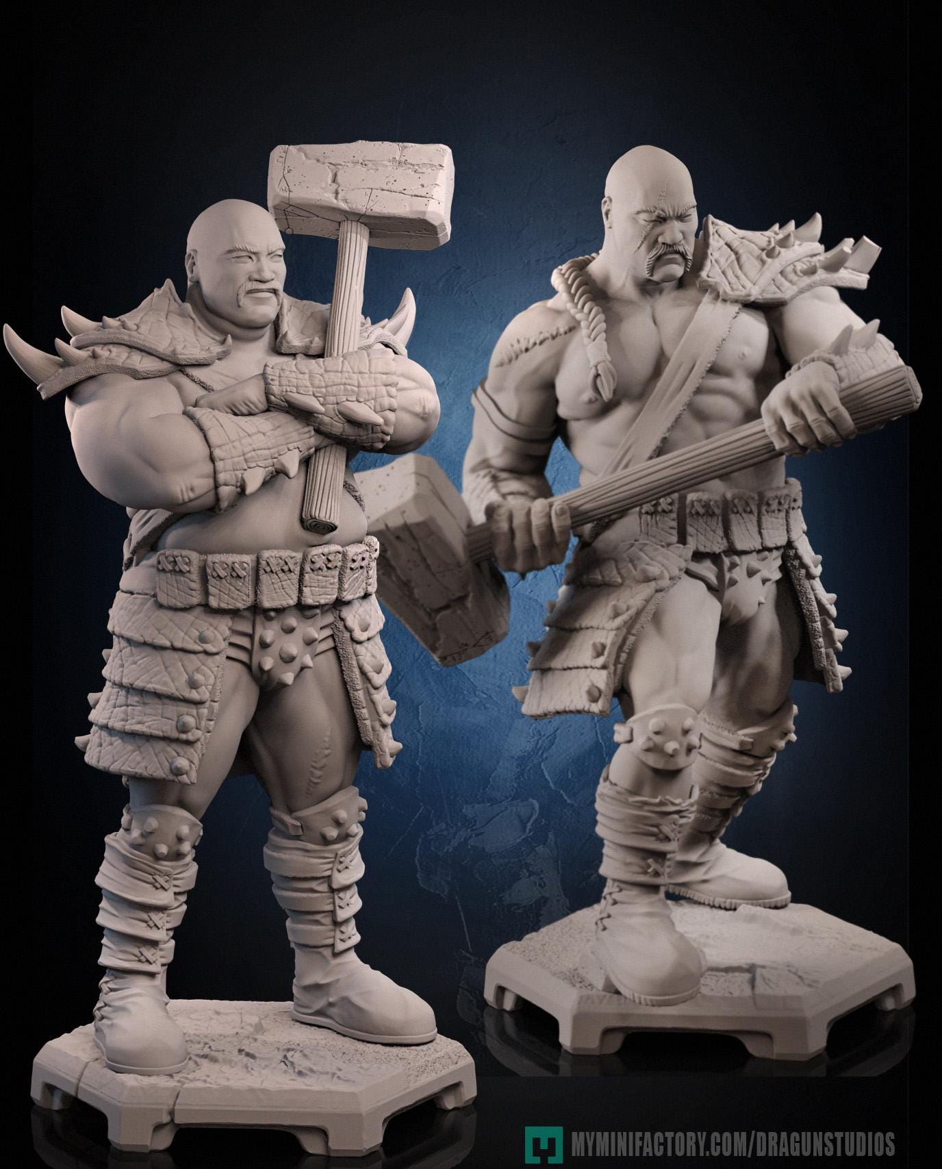Bad Brothers Miniatures - 55mm Height / 90mm Height - DraGun Studios
