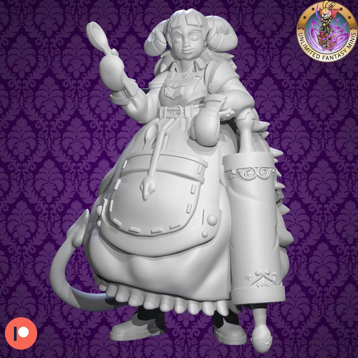 Magic Baker Miniature - 28mm / 32mm / 36mm - Unlimited Fantasy Minis - Resin Printed Figure for D&D, TTRPGs, and Board Games