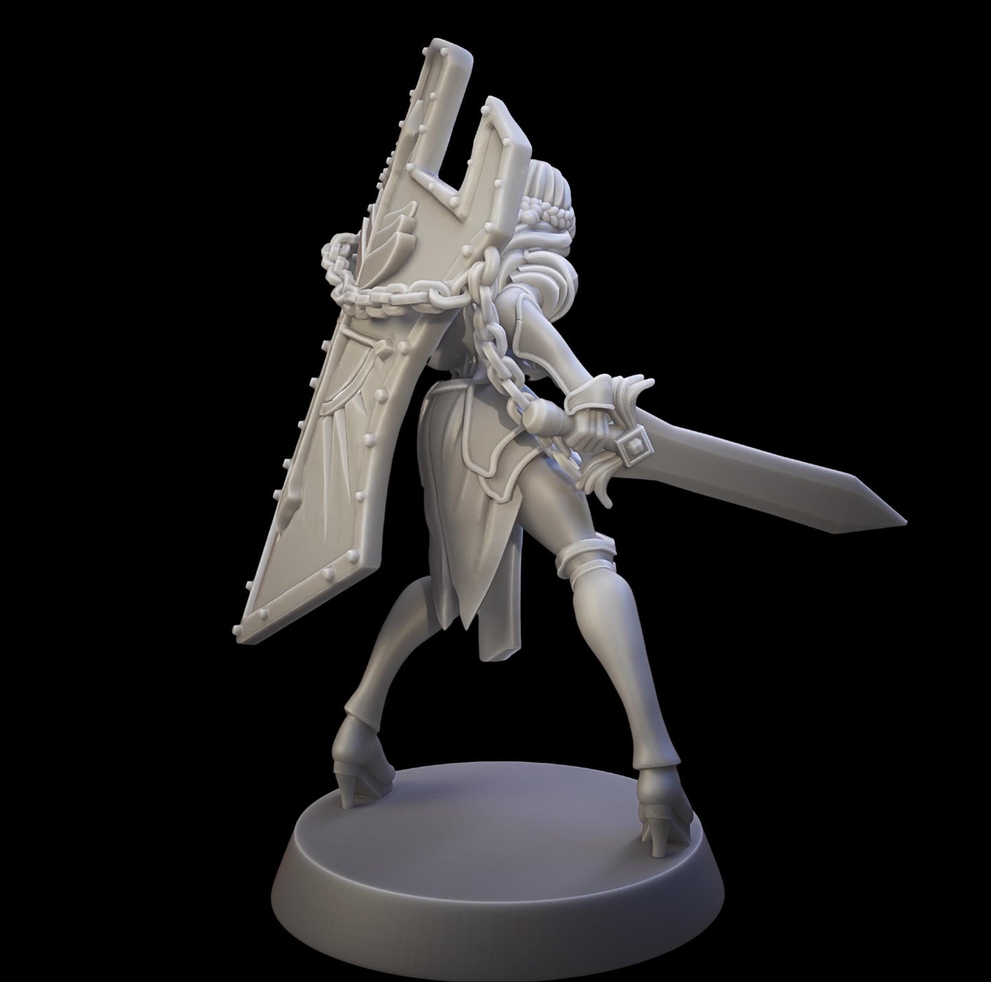 Heartbreaker Paladin Miniature - 28mm / 32mm / 36mm - Juancho's Minis - Resin Printed Figure for D&D, TTRPGs, and Board Games