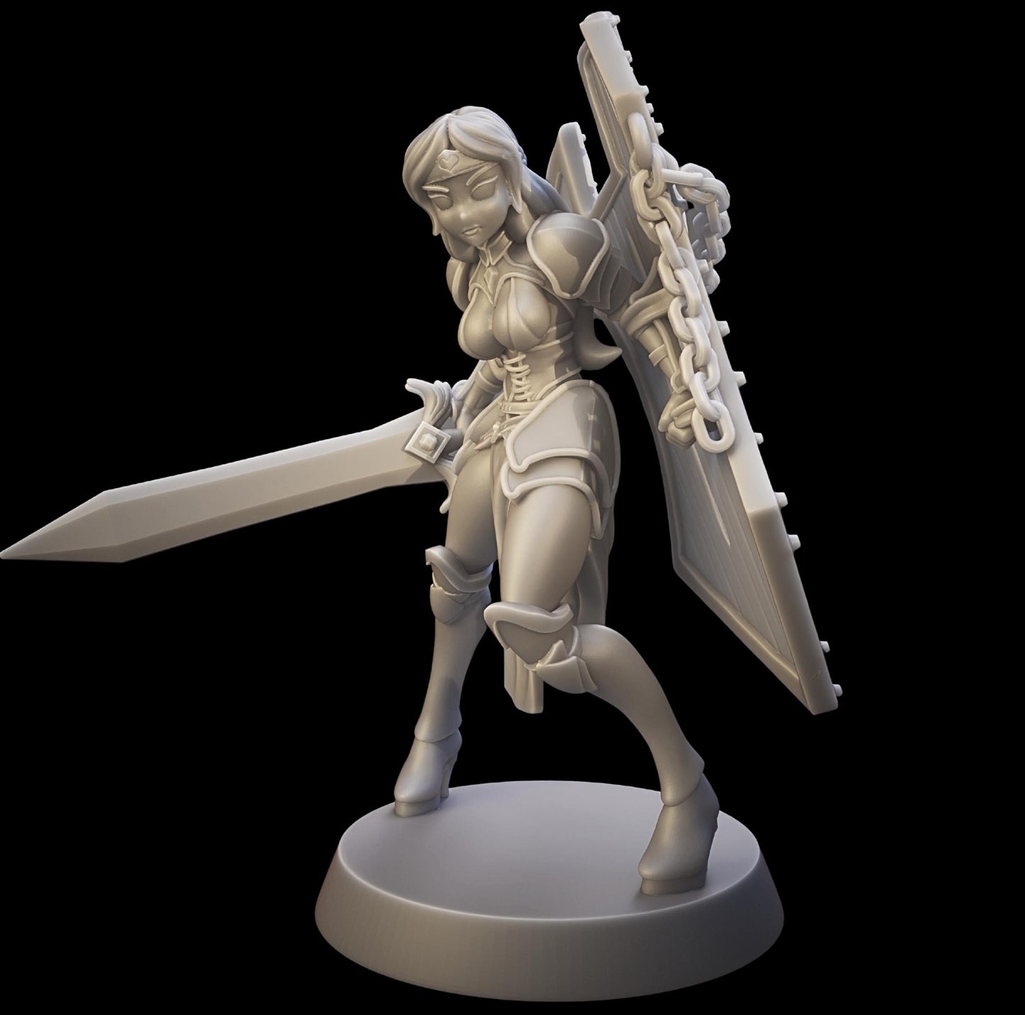 Heartbreaker Paladin Miniature - 28mm / 32mm / 36mm - Juancho's Minis - Resin Printed Figure for D&D, TTRPGs, and Board Games