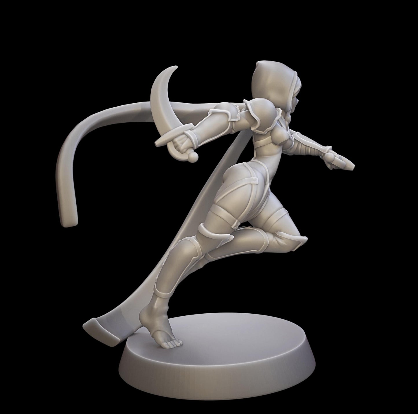 Heartbreaker Rogue Miniature - 28mm / 32mm / 36mm - Juancho's Minis - Resin Printed Figure for D&D, TTRPGs, and Board Games