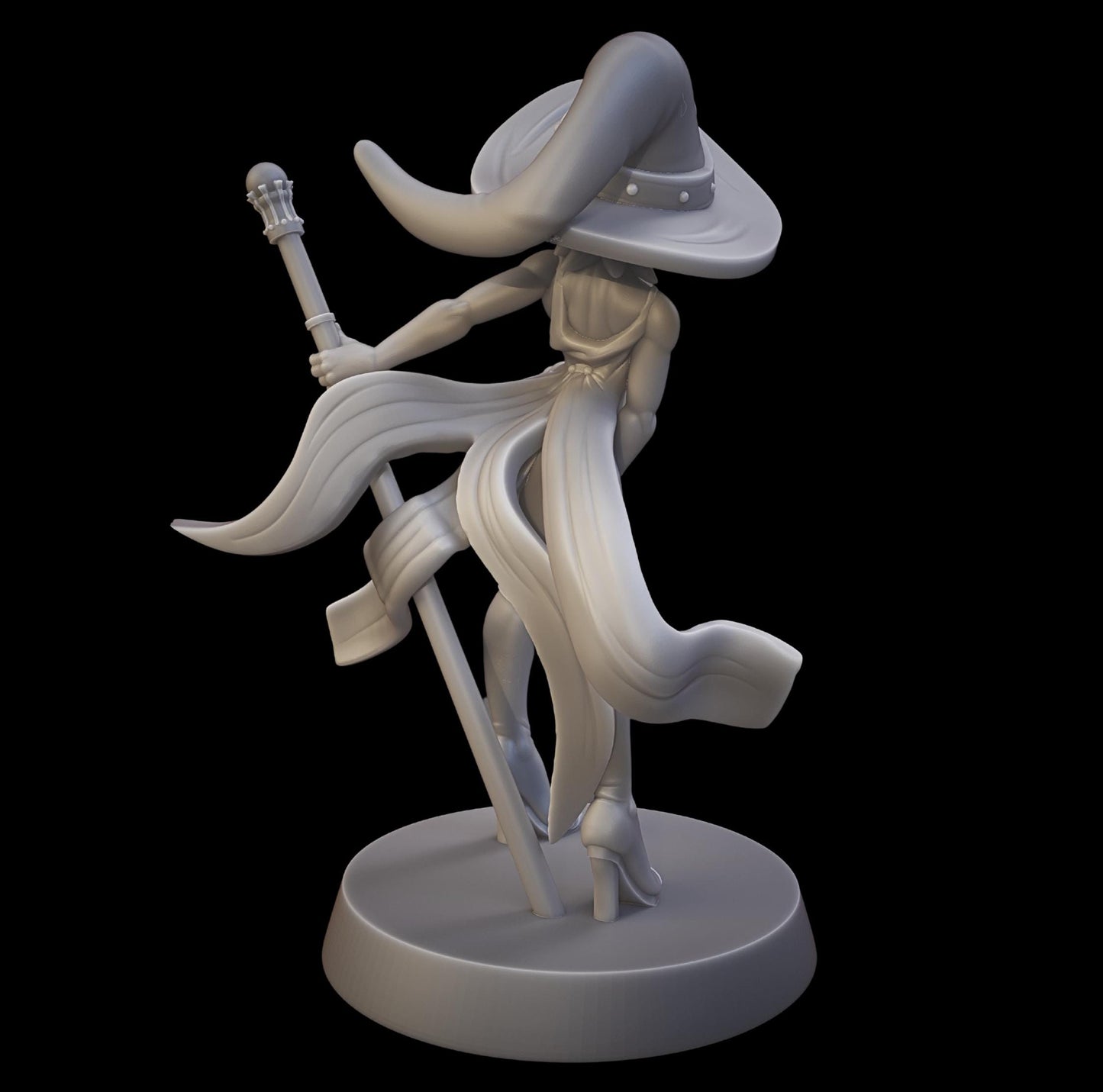 Heartbreaker Wizard Miniature - 28mm / 32mm / 36mm - Juancho's Minis - Resin Printed Figure for D&D, TTRPGs, and Board Games
