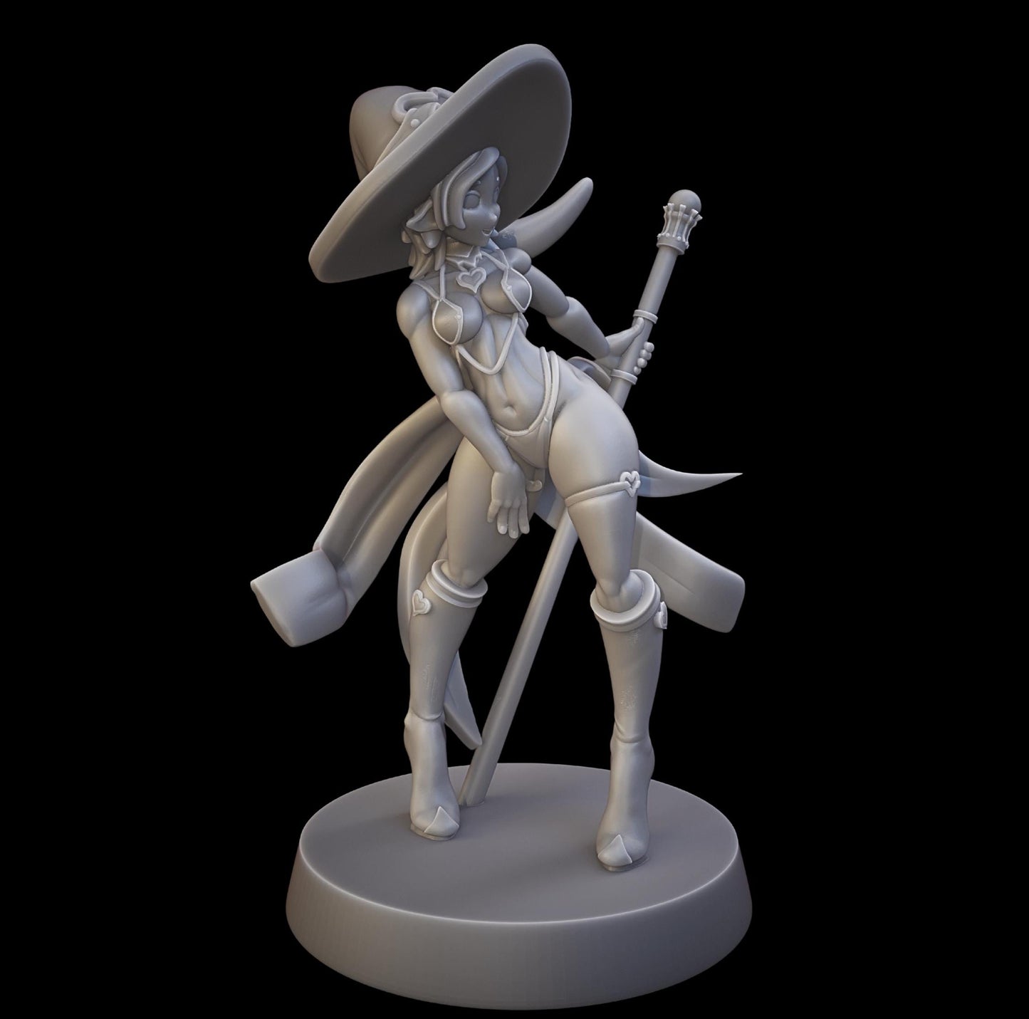 Heartbreaker Wizard Miniature - 28mm / 32mm / 36mm - Juancho's Minis - Resin Printed Figure for D&D, TTRPGs, and Board Games