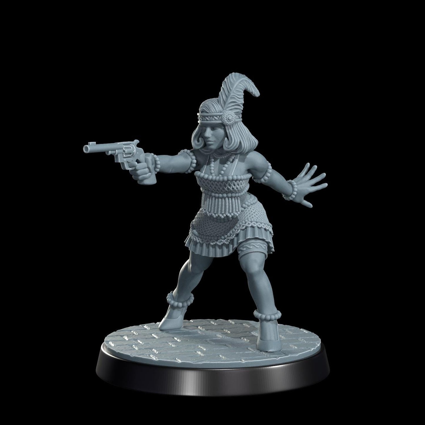 High Speed Horror Flapper Miniature - 28mm / 32mm / 36mm - Cosmondo - Resin Printed 3D Printed TTRPG