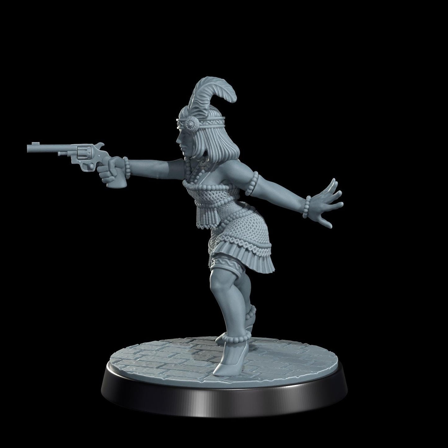 High Speed Horror Flapper Miniature - 28mm / 32mm / 36mm - Cosmondo - Resin Printed 3D Printed TTRPG