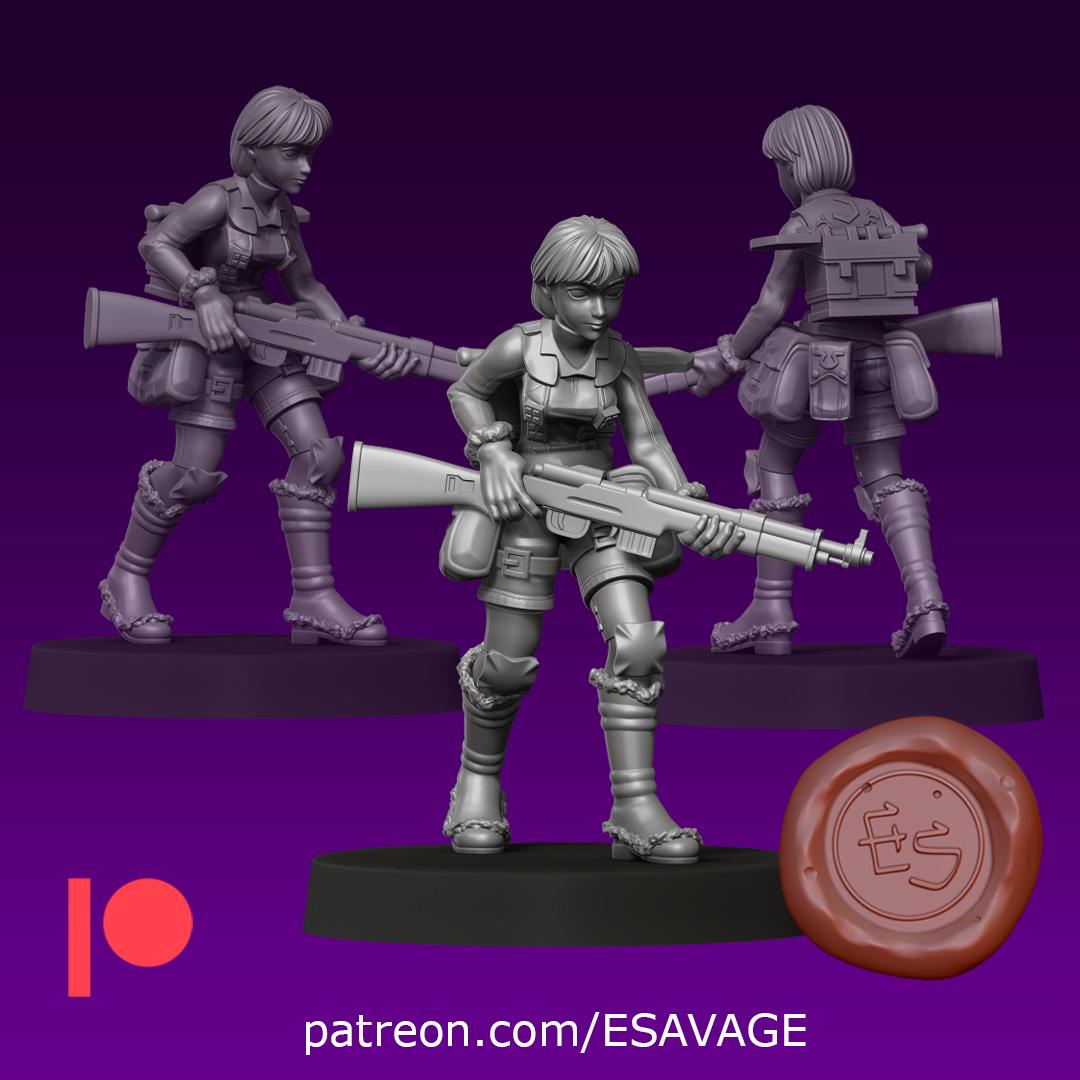 Engineer Dallas Miniature - 28mm / 32mm / 36mm - Ethan Savage Studios - Resin Printed Figure for D&D, TTRPGs, and Board Games