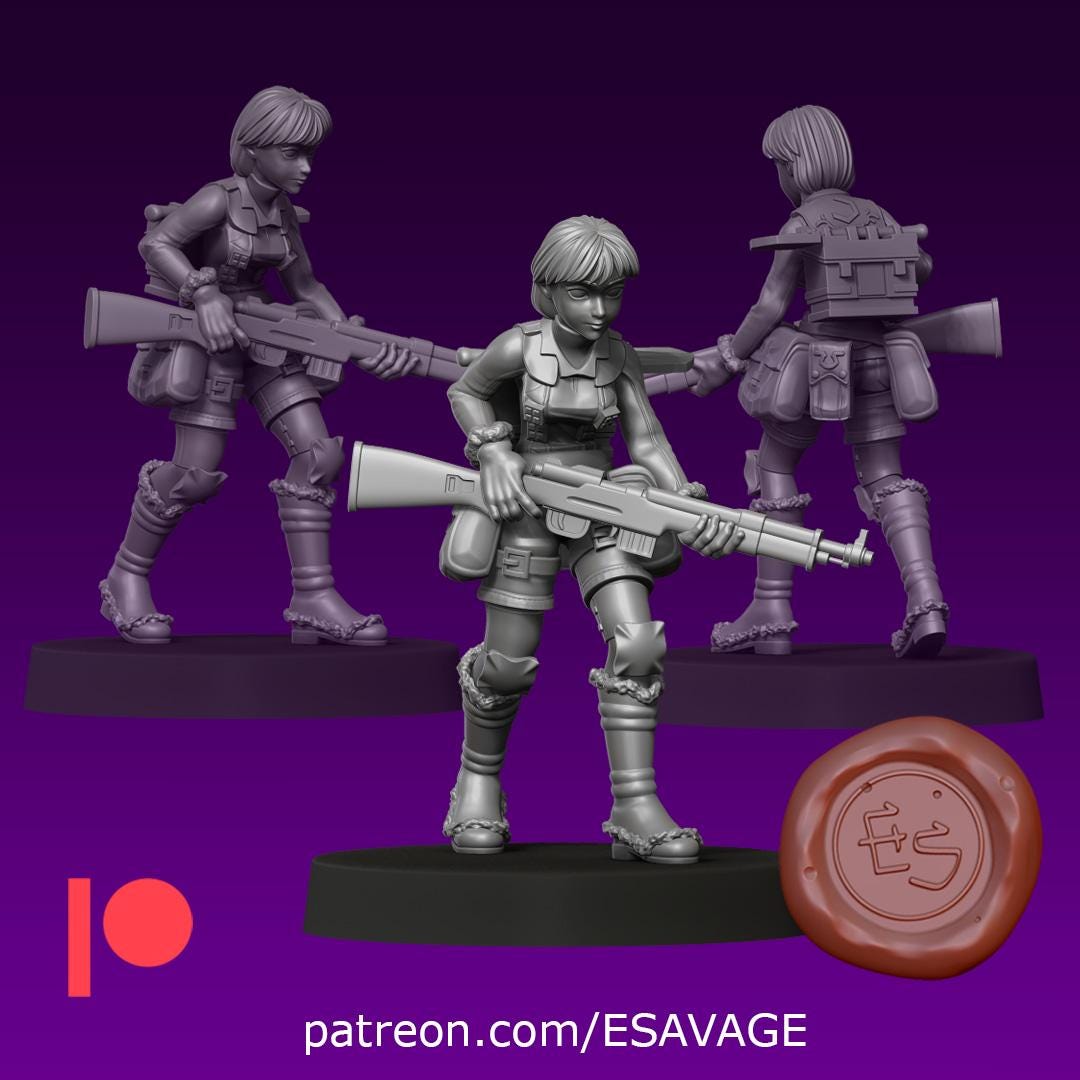 Engineer Dallas Miniature - 28mm / 32mm / 36mm - Ethan Savage Studios - Resin Printed Figure for D&D, TTRPGs, and Board Games