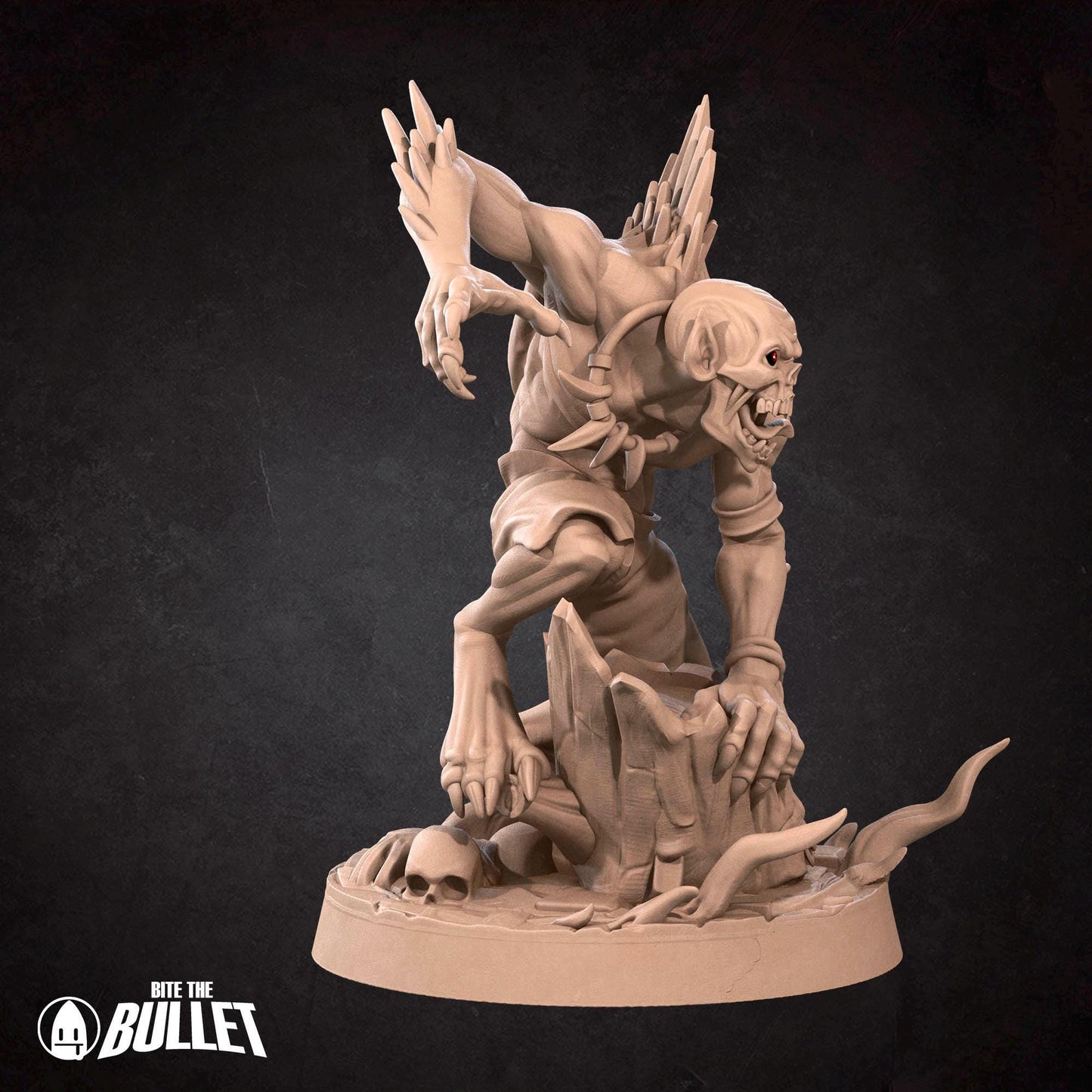 Vampire Ghoul Miniature - 28mm / 32mm / 36mm - Bite the Bullet - Resin Printed Figure for D&D, TTRPGs, and Board Games