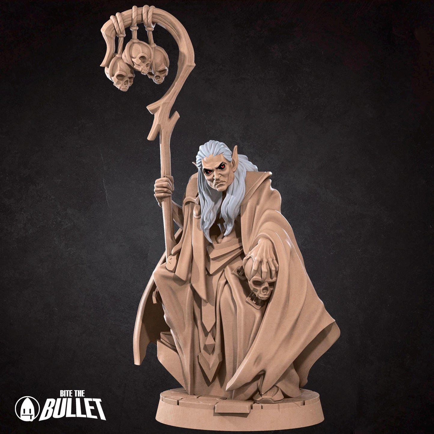 Vampire Sorcerer Miniature - 28mm / 32mm / 36mm - Bite the Bullet - Resin Printed Figure for D&D, TTRPGs, and Board Games