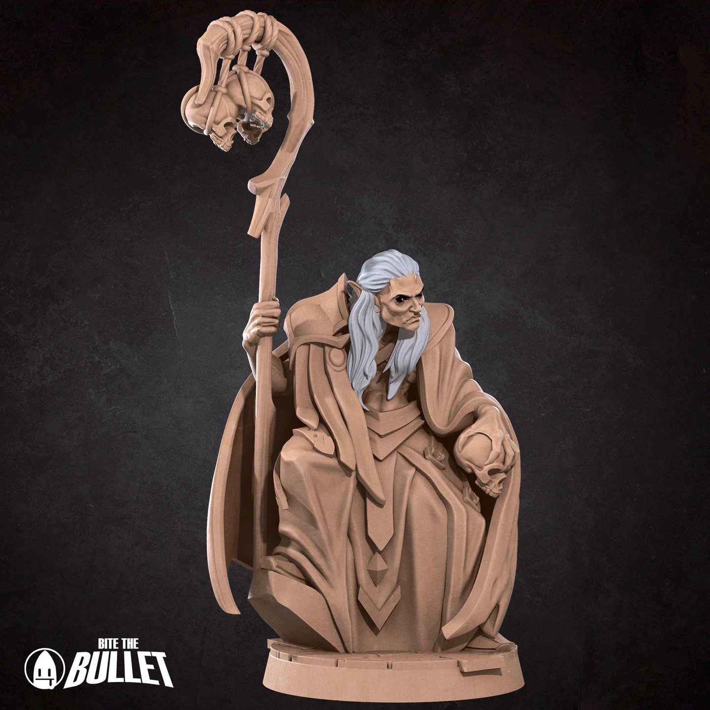 Vampire Sorcerer Miniature - 28mm / 32mm / 36mm - Bite the Bullet - Resin Printed Figure for D&D, TTRPGs, and Board Games