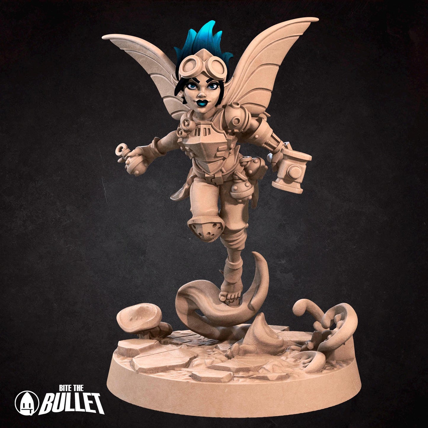 Pixie Artificer Miniature - 28mm / 32mm / 36mm - Bite the Bullet - Resin Printed Figure for D&D, TTRPGs, and Board Games