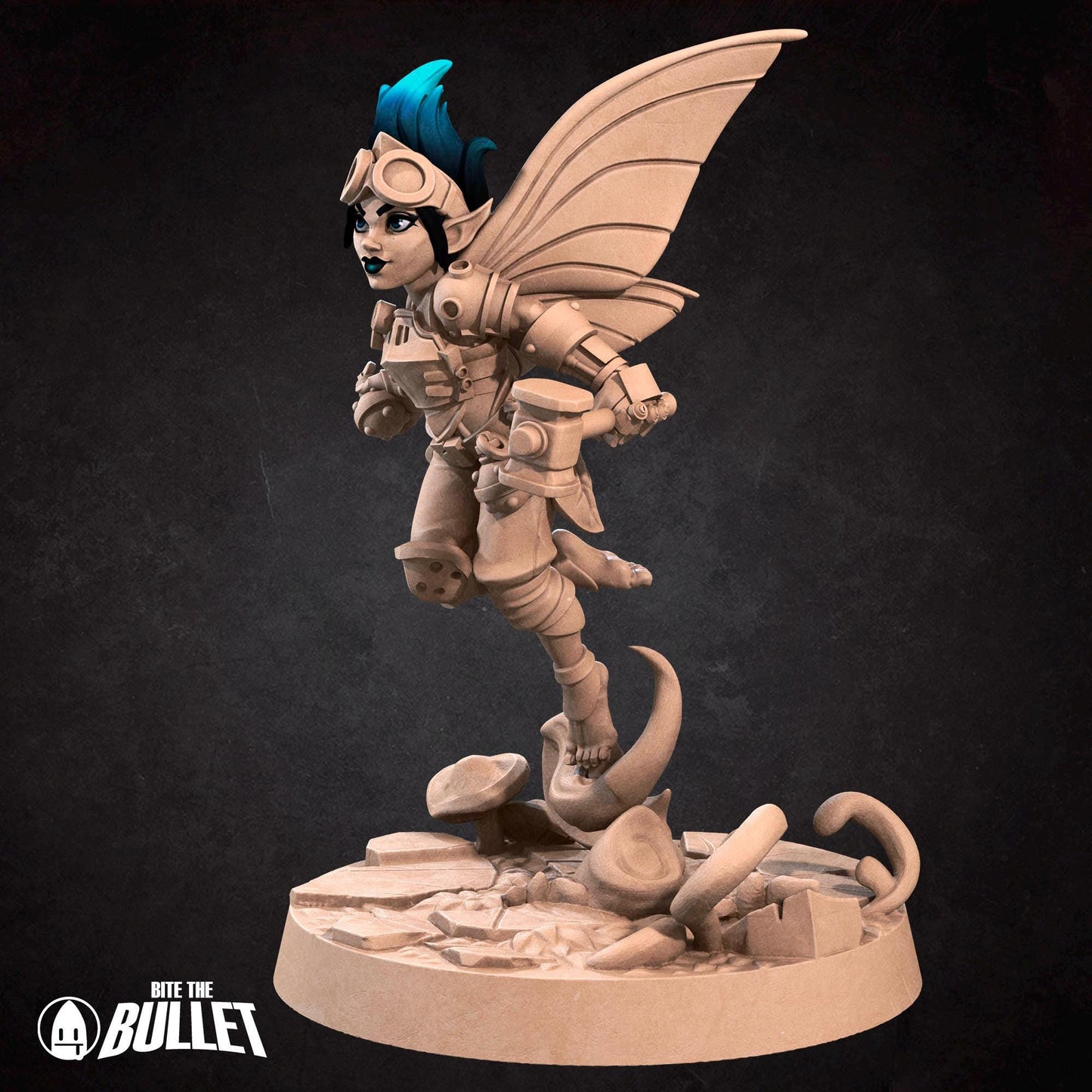 Pixie Artificer Miniature - 28mm / 32mm / 36mm - Bite the Bullet - Resin Printed Figure for D&D, TTRPGs, and Board Games