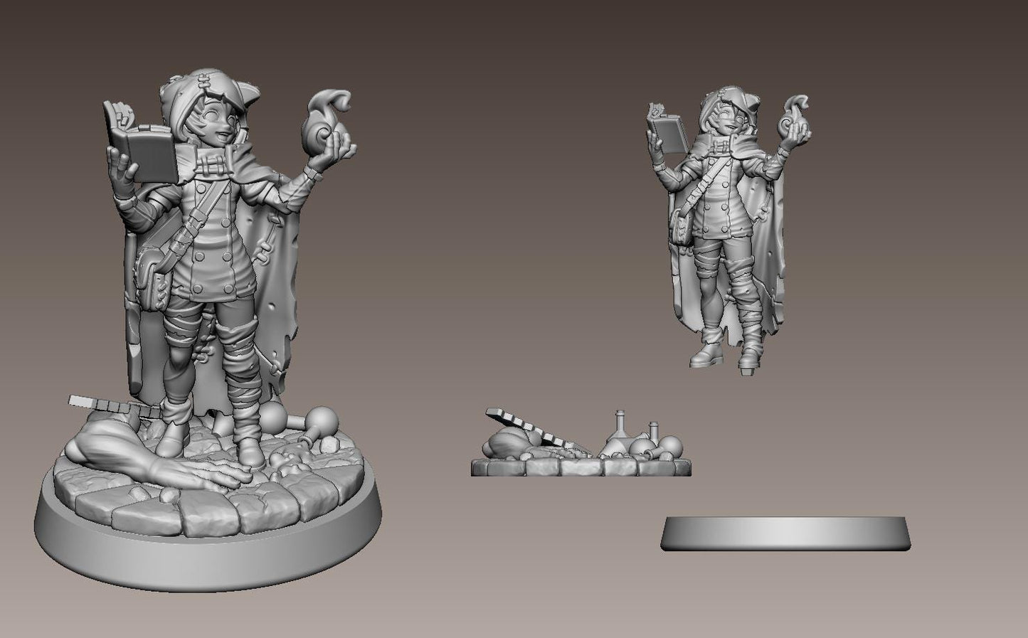 Elise Miniature - 28mm / 32mm / 36mm / 75mm - LPOMC - Resin Printed Figure for D&D, TTRPGs, and Board Games