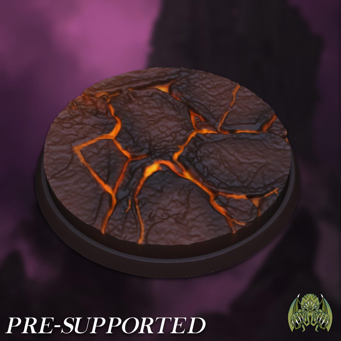 Smelter's Pit Base - 25mm / 32mm / 36mm / 40mm - Miniatures of Madness