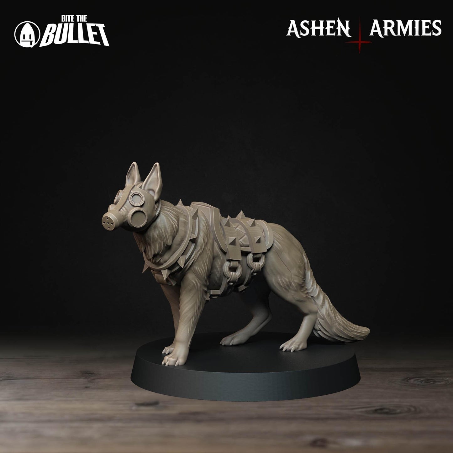 Sanctified Legion Combat Dogs Miniature (4 Variations) - 28mm / 32mm / 36mm - Bite the Bullet - Resin Printed Figure for D&D and Wargaming