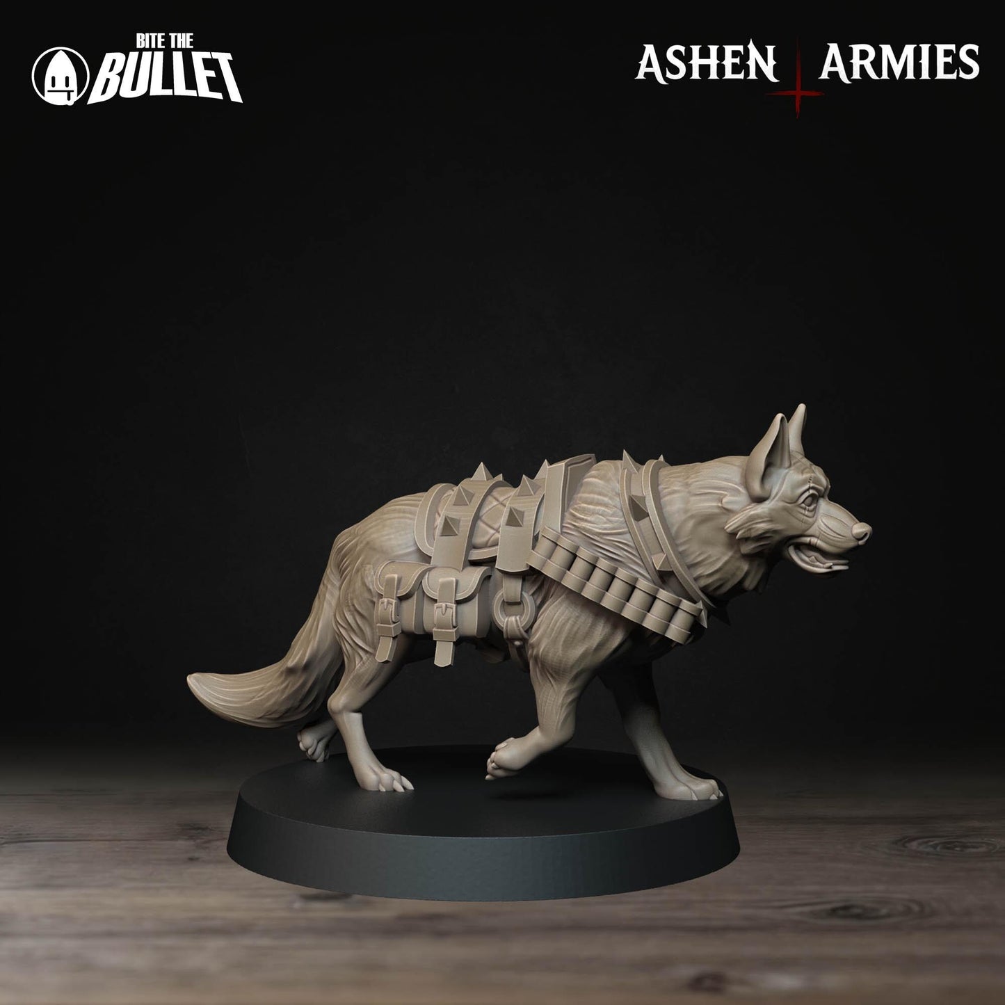 Sanctified Legion Combat Dogs Miniature (4 Variations) - 28mm / 32mm / 36mm - Bite the Bullet - Resin Printed Figure for D&D and Wargaming
