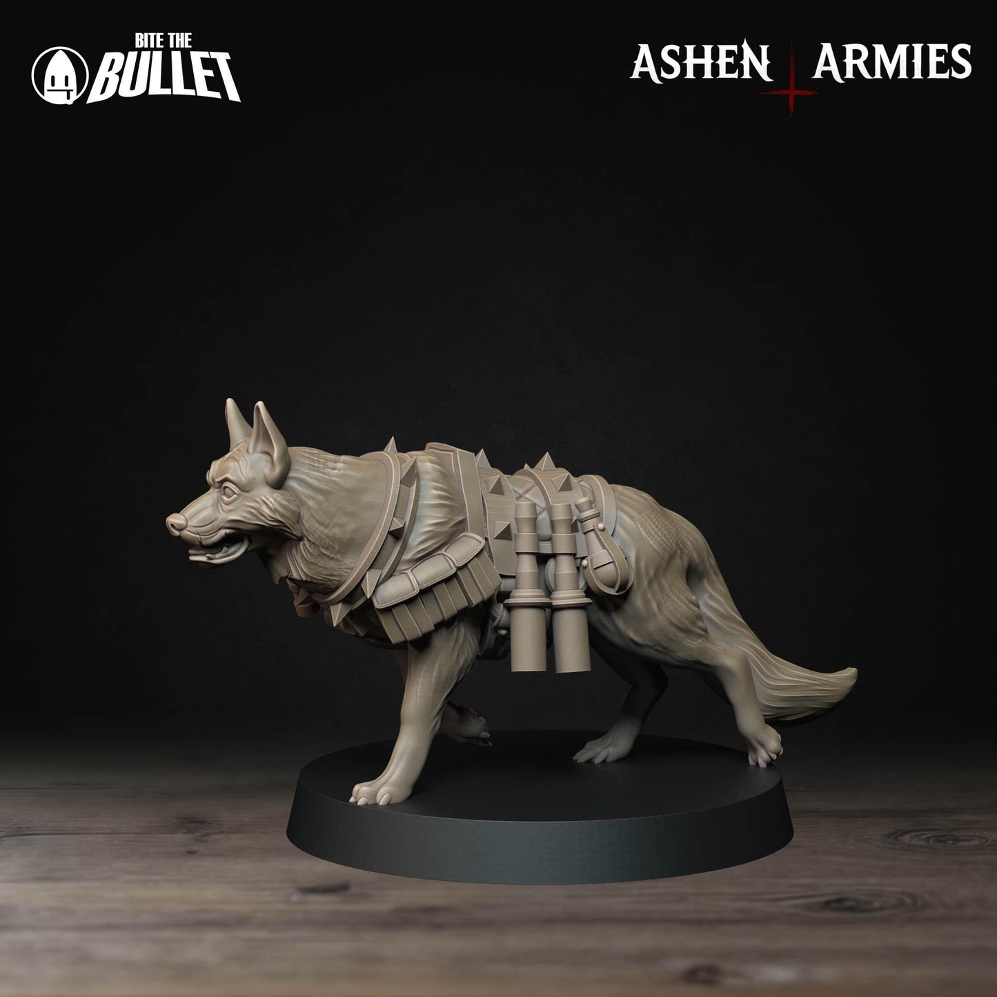 Sanctified Legion Combat Dogs Miniature (4 Variations) - 28mm / 32mm / 36mm - Bite the Bullet - Resin Printed Figure for D&D and Wargaming
