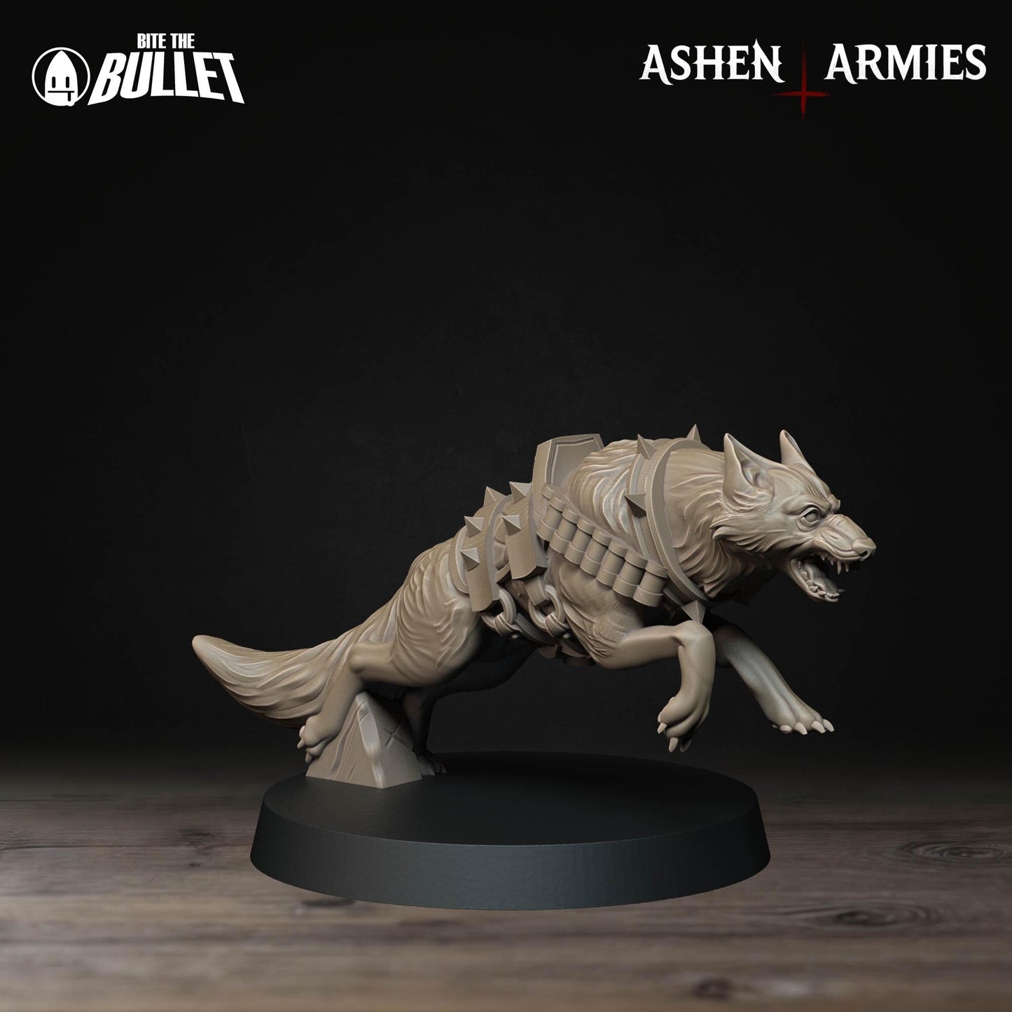 Sanctified Legion Combat Dogs Miniature (4 Variations) - 28mm / 32mm / 36mm - Bite the Bullet - Resin Printed Figure for D&D and Wargaming