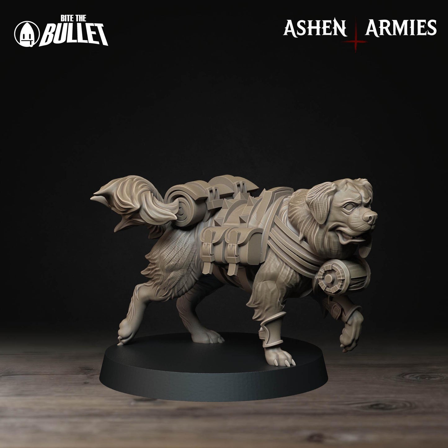 Sanctified Legion Combat Dogs Miniature (4 Variations) - 28mm / 32mm / 36mm - Bite the Bullet - Resin Printed Figure for D&D and Wargaming