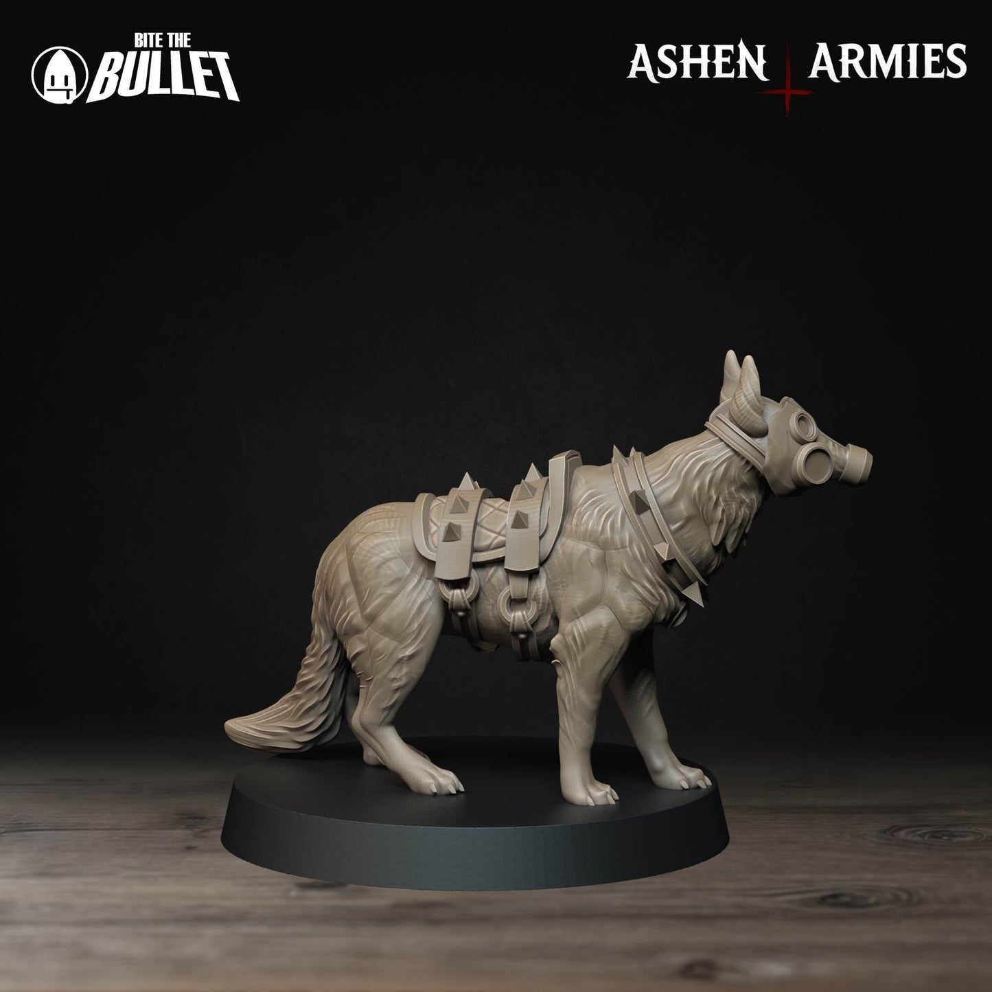 Sanctified Legion Combat Dogs Miniature (4 Variations) - 28mm / 32mm / 36mm - Bite the Bullet - Resin Printed Figure for D&D and Wargaming