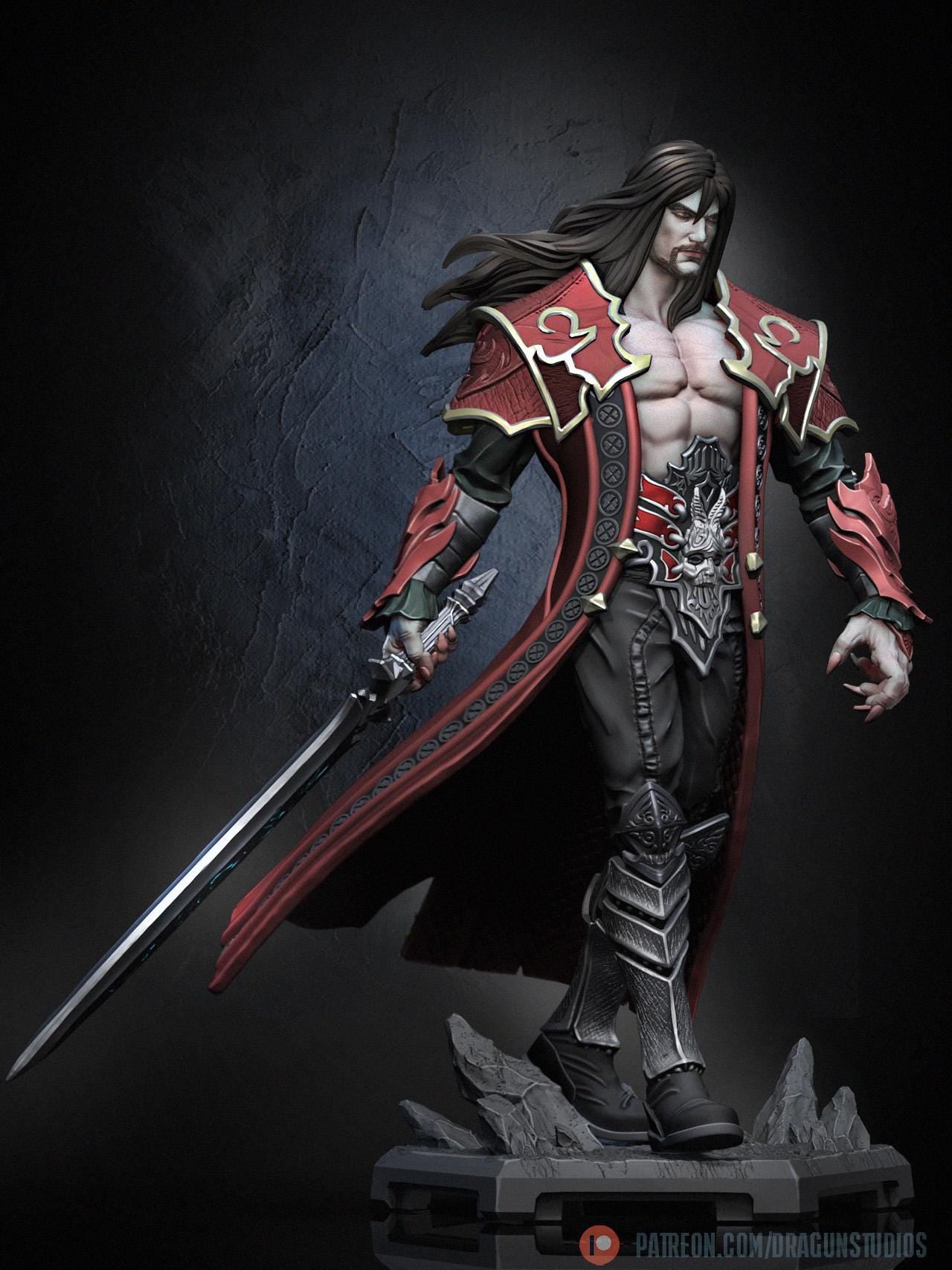 Vampire Killer II Miniature - 28mm / 32mm / 36mm / 100mm - DraGun Studios - Resin Printed Figurine for D&D, TTRPGs, and Board Games