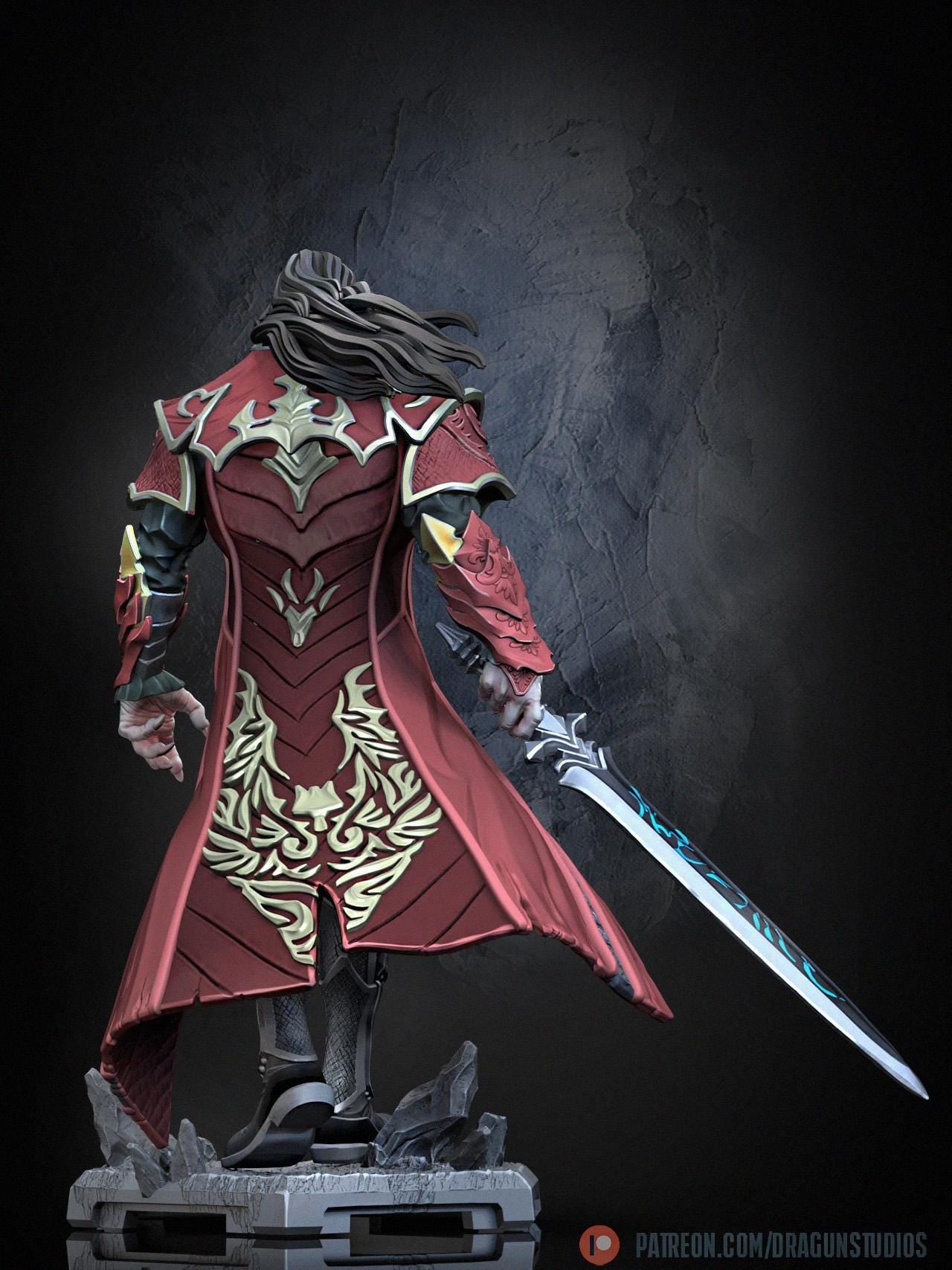 Vampire Killer II Miniature - 28mm / 32mm / 36mm / 100mm - DraGun Studios - Resin Printed Figurine for D&D, TTRPGs, and Board Games