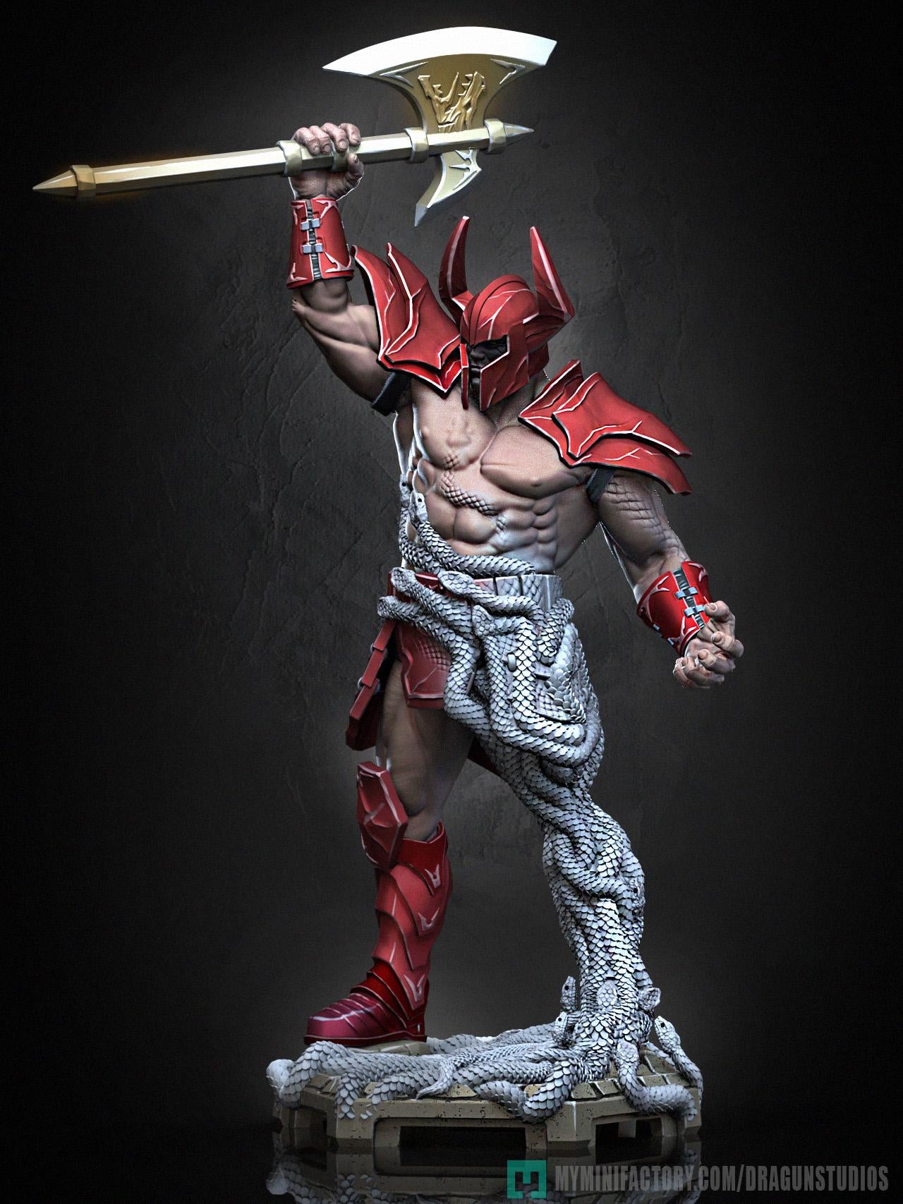 Death Adder Miniature - 87mm / 125mm Height - DraGun Studios - Resin Printed Figurine for D&D, TTRPGs, and Board Games