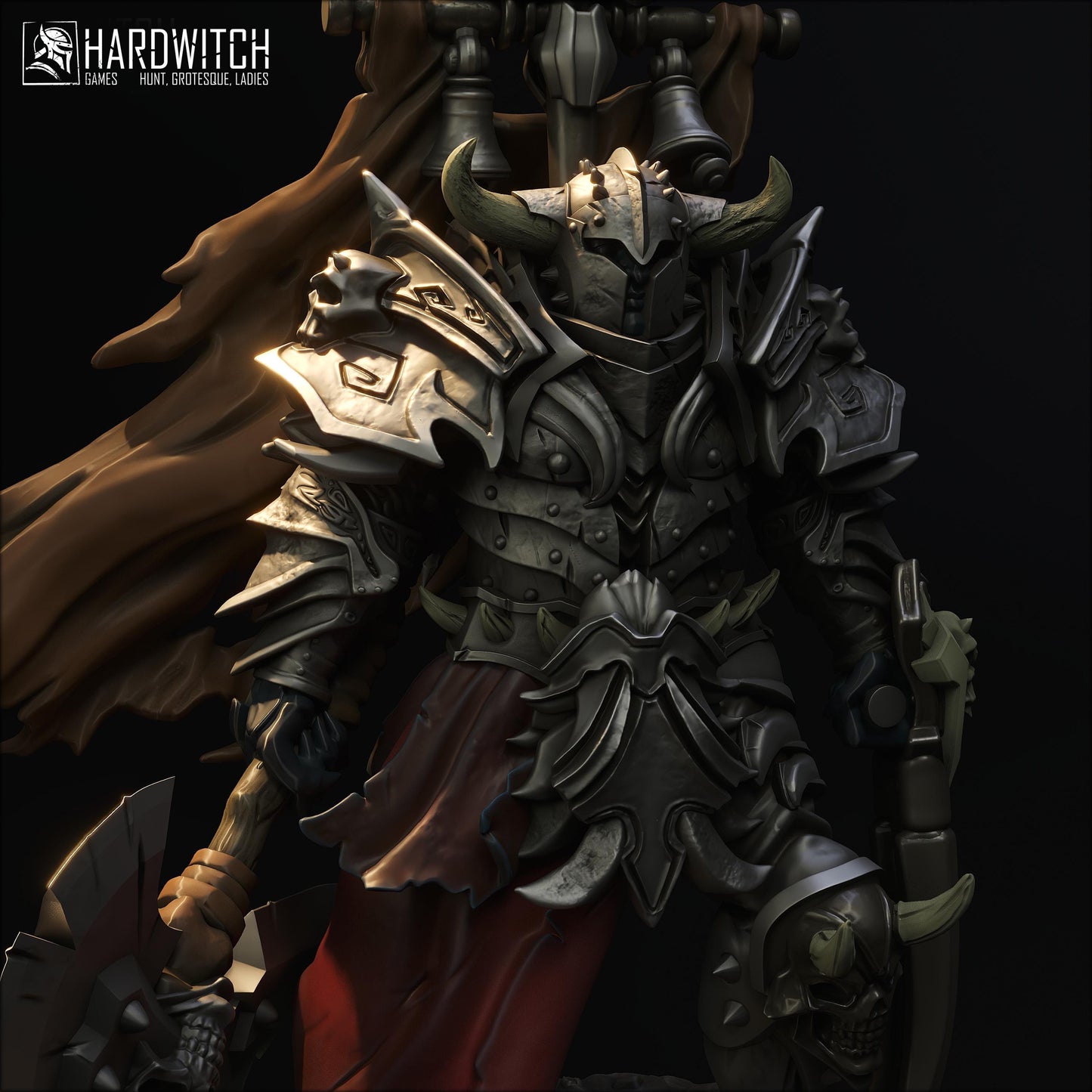 Garon Saturnix Miniature - 28mm / 32mm / 36mm / 75mm - HardWitch Games - Resin Printed Figure for D&D and TTRPGs