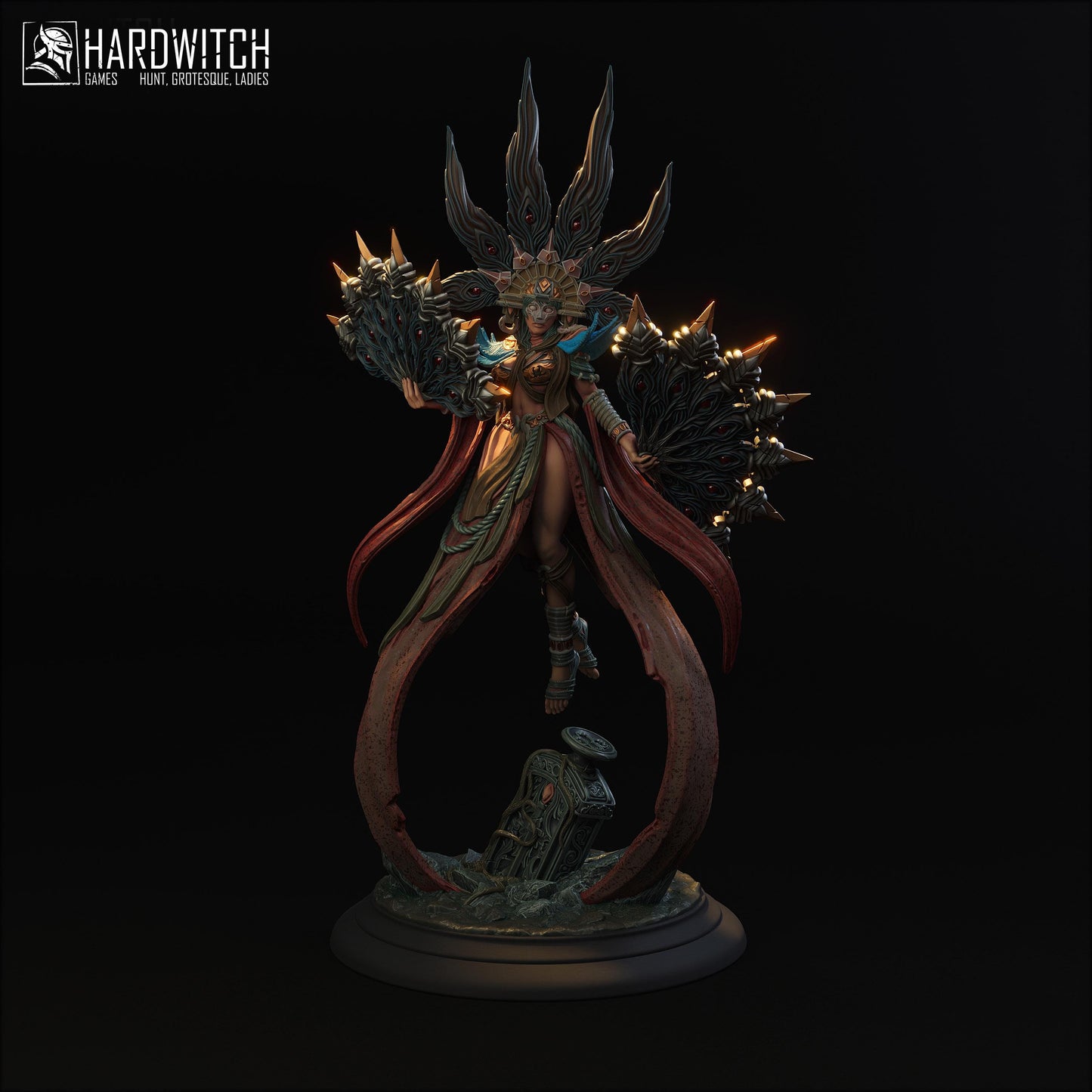 Farida Saahor Miniature (Standard and NSFW) - 28mm / 32mm / 36mm / 75mm - HardWitch Games - Resin Printed Figure for D&D and TTRPGs