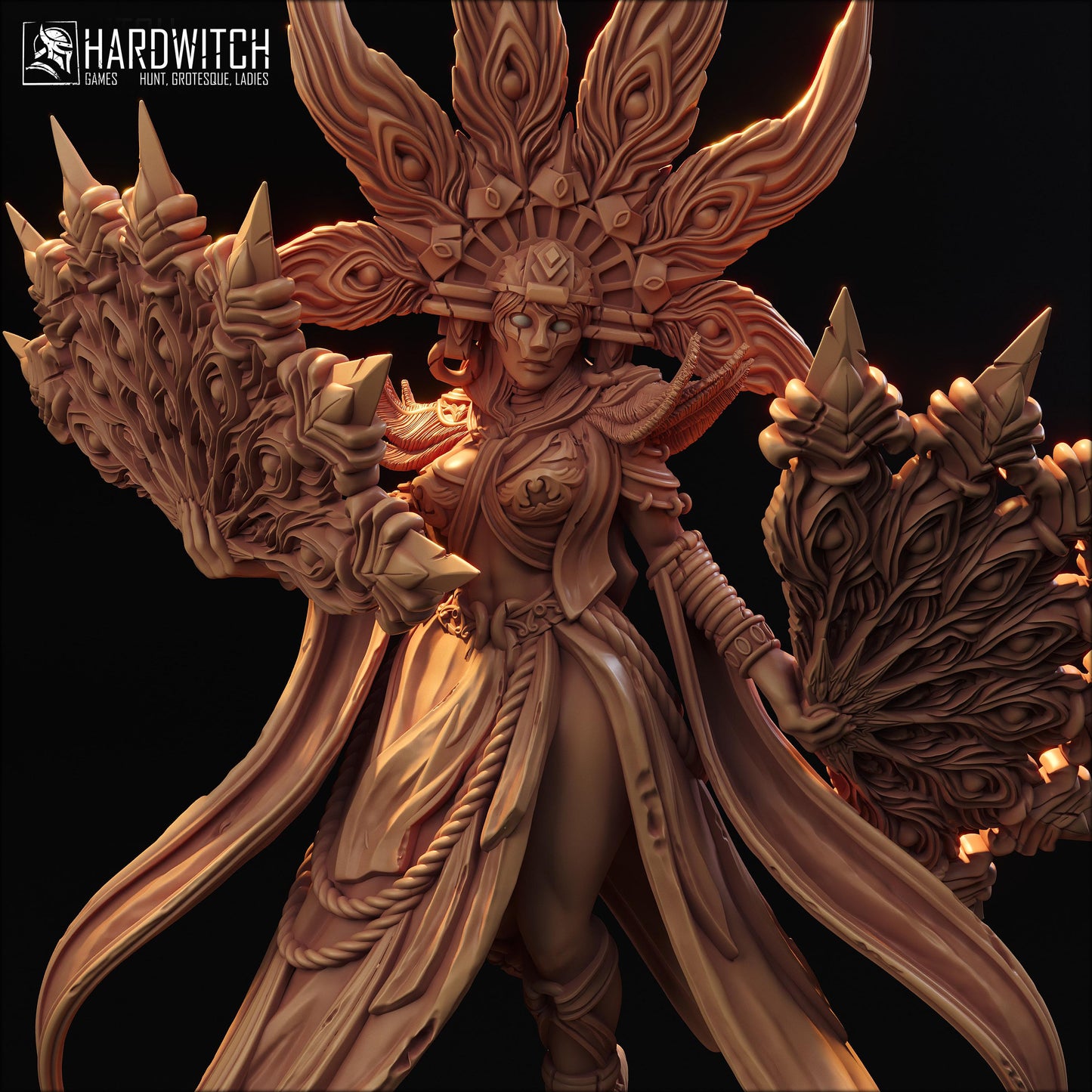 Farida Saahor Miniature (Standard and NSFW) - 28mm / 32mm / 36mm / 75mm - HardWitch Games - Resin Printed Figure for D&D and TTRPGs