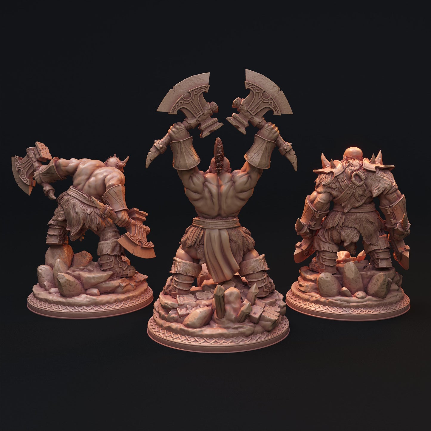 Berserker Dwarves Miniature Set - 28mm / 32mm / 36mm - HardWitch Games - Resin Printed Figures for D&D, TTRPGs, and Board Games