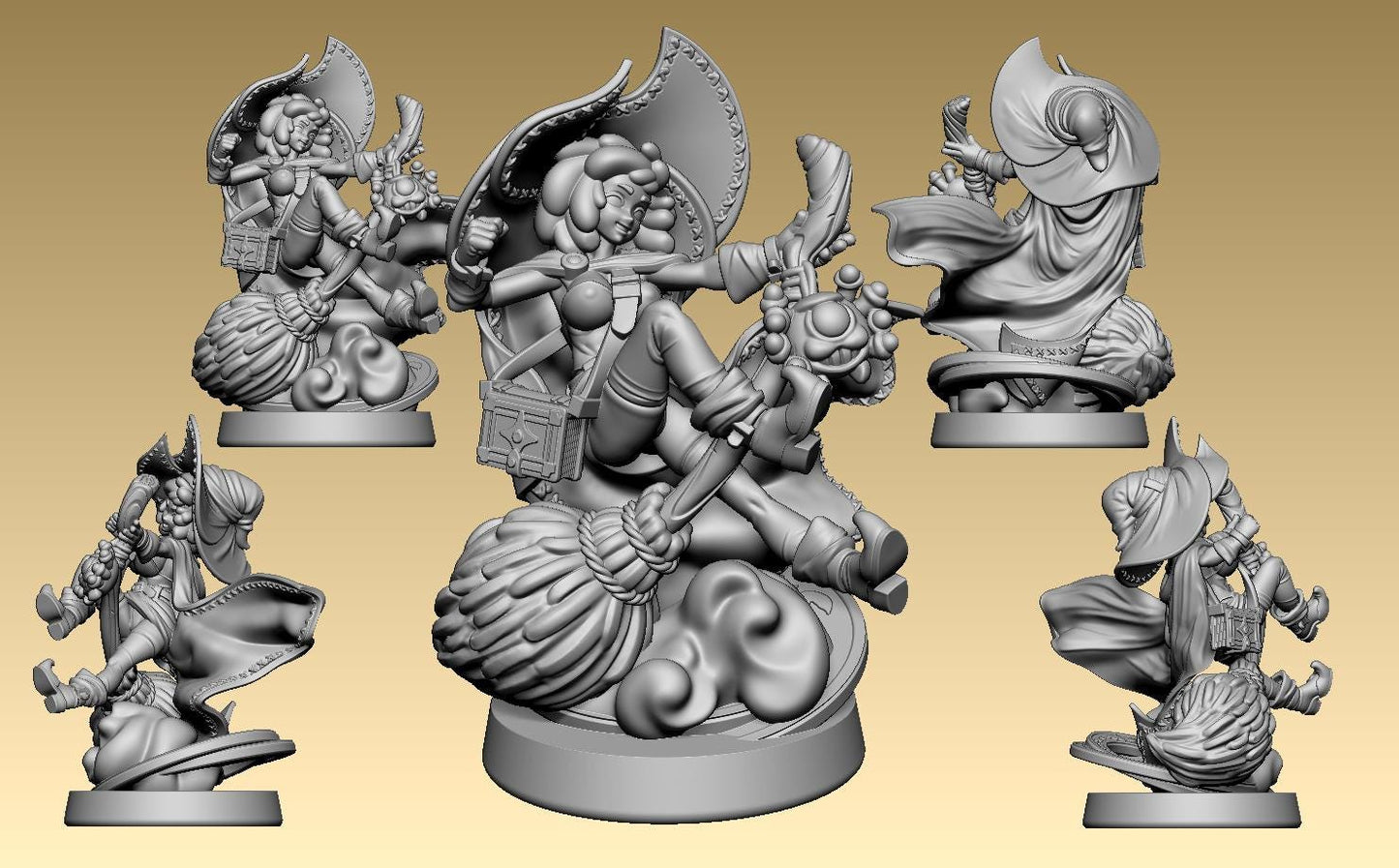 Isma the Witch Miniature - 28mm / 32mm / 36mm - LPOMC - Resin Printed Figure for D&D, TTRPGs, and Board Games