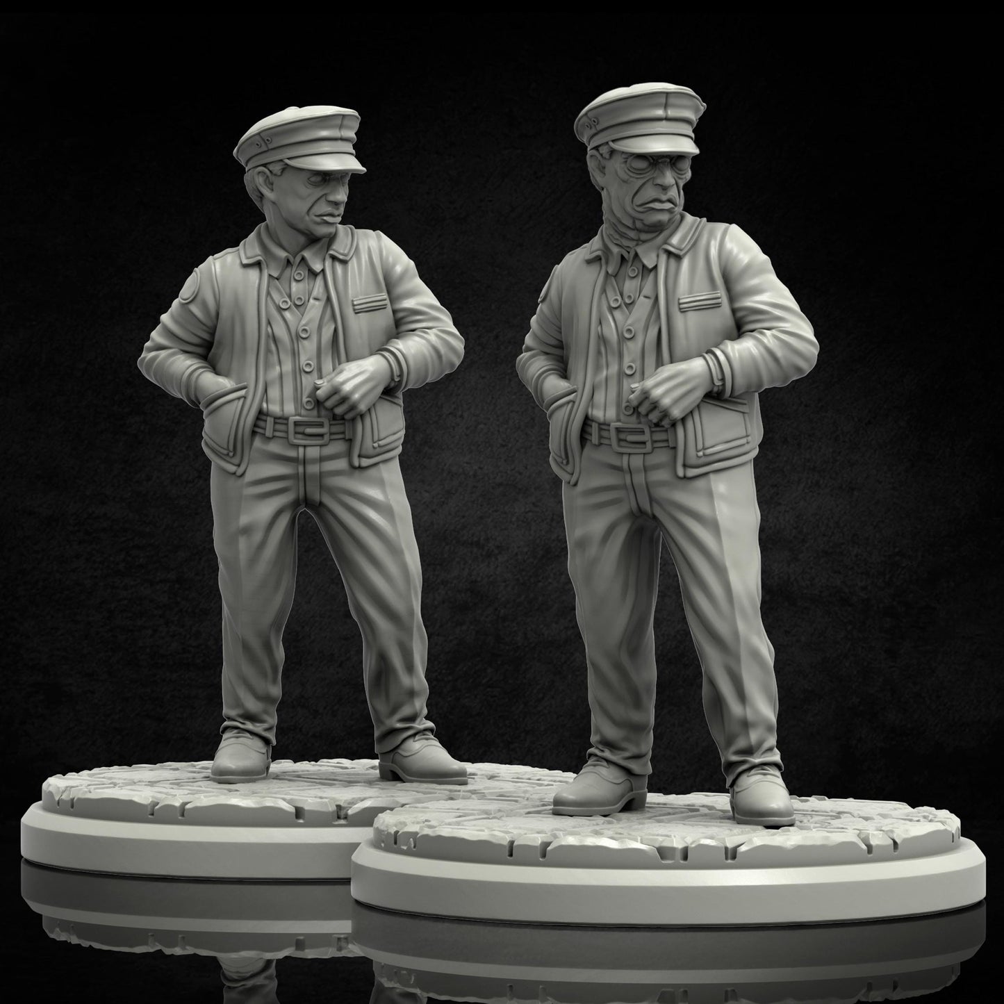 Bus Driver Miniature (Standard & Deep One Variations) - 28mm / 32mm / 36mm - Adaevy Creations - Resin Printed Figure for Arkham Horror