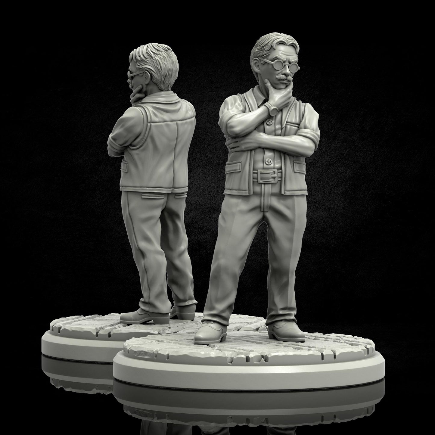 Reporter Miniature - 28mm / 32mm / 36mm - Adaevy Creations - Resin Printed Figure for Arkham Horror, Unfathomable, TTRPGs, and Board Games